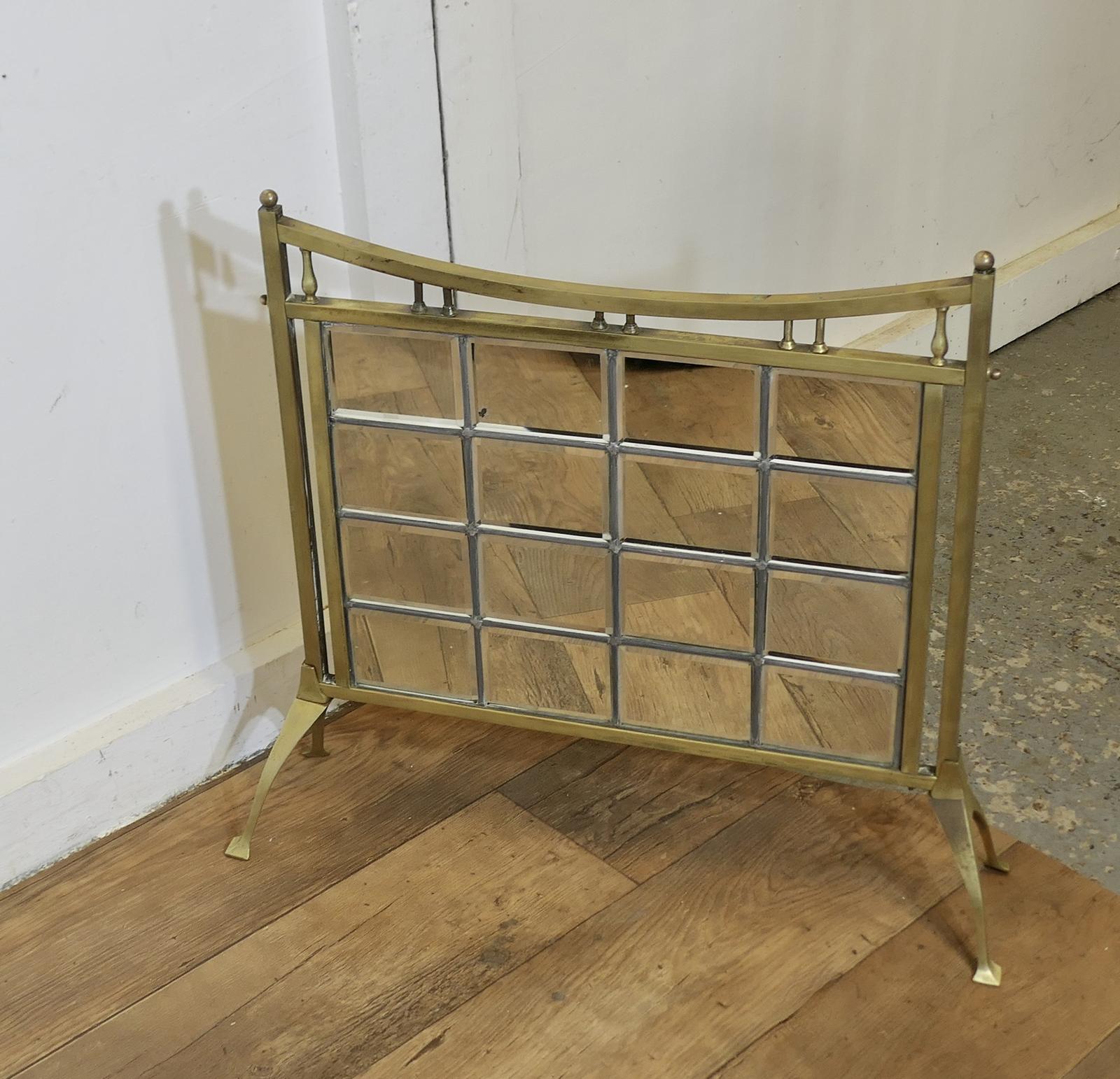Victorian Brass + Mirror Arts & Crafts Fire Screen (1 of 6) Victorian Brass + Mirror Arts & Crafts Fire Screen (1 of 6)