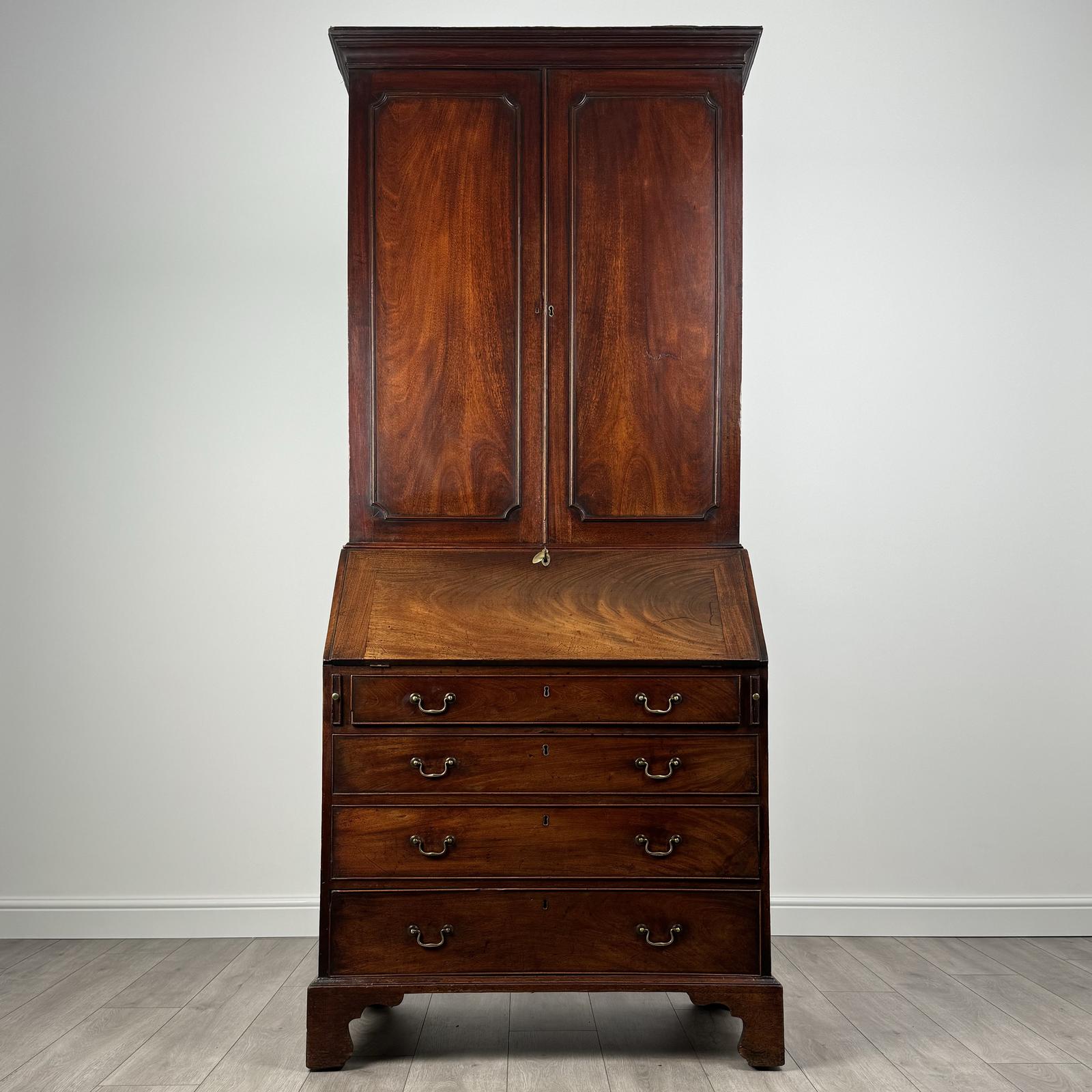 Antique 18th Century Bureau Bookcase in Mahogany (1 of 11)