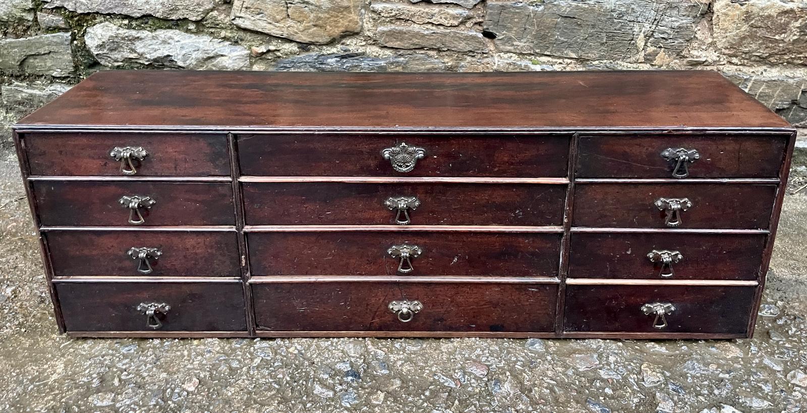 Antique Mahogany Bank of Drawers (1 of 12) Antique Mahogany Bank of Drawers (1 of 12)