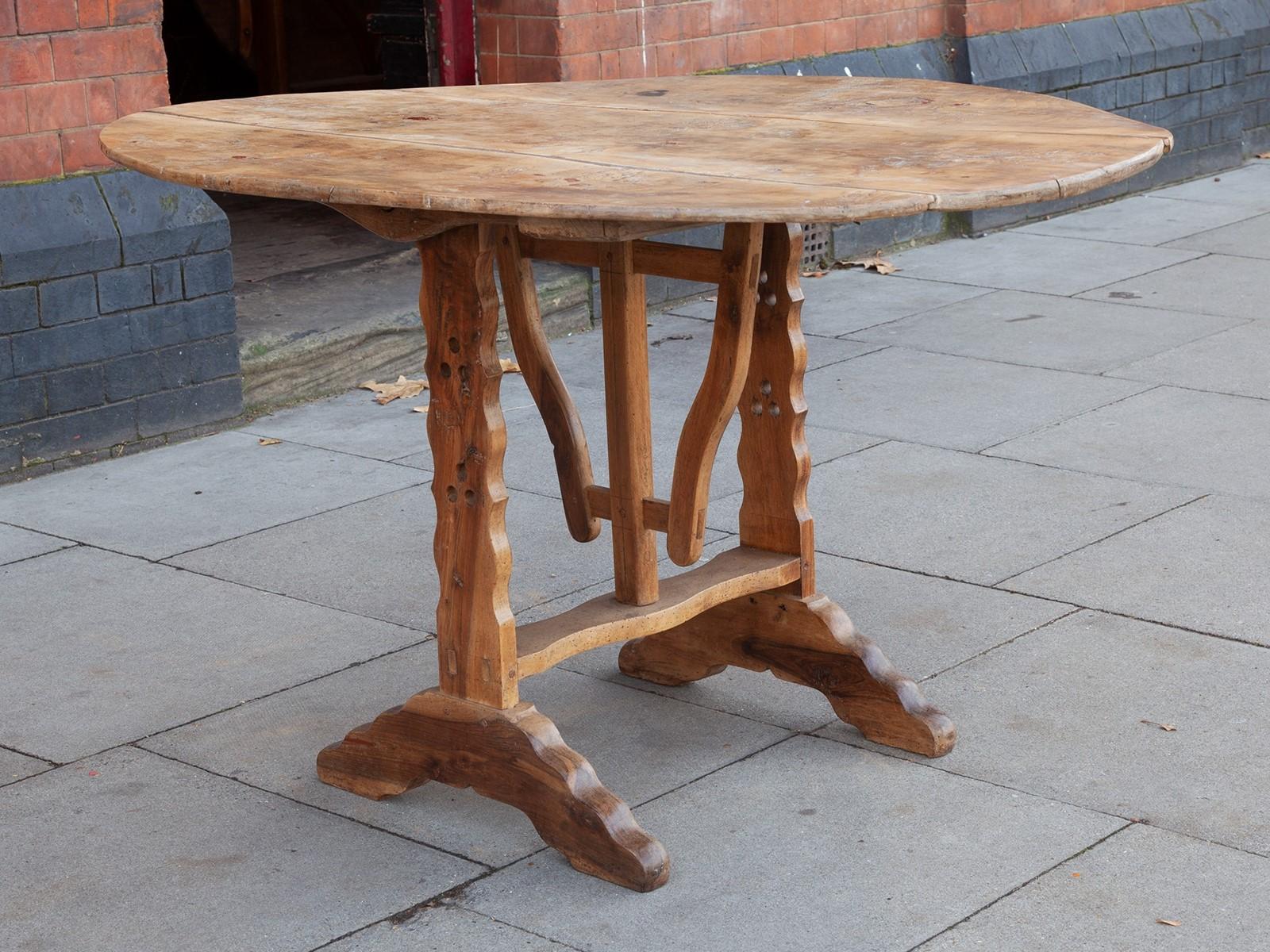 19th Century Cherrywood Wine Tasting Table From France (1 of 7)