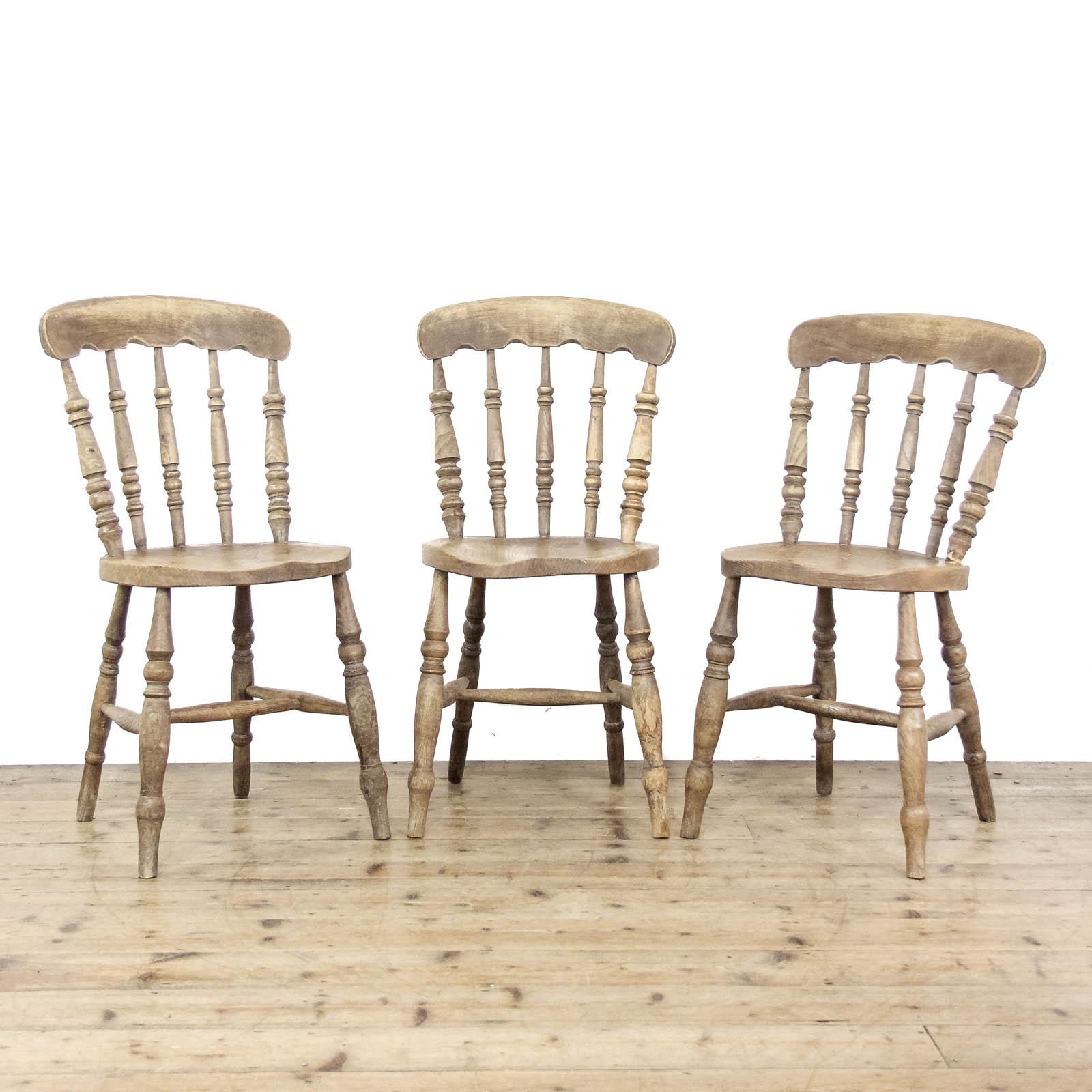Antique Set of Three Victorian Penny Chairs (1 of 9)