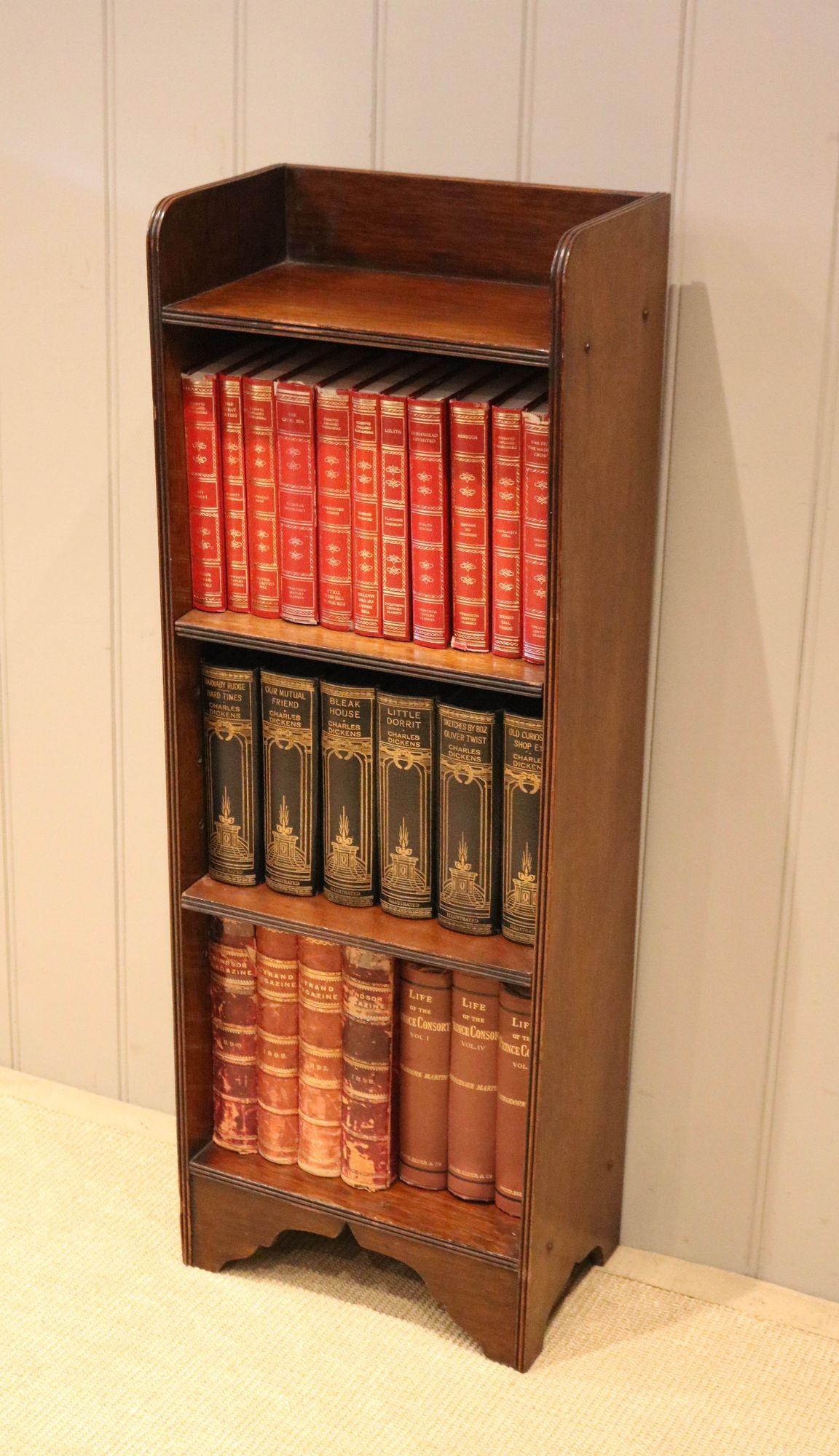 Slim Mahogany Open Bookcase (1 of 10) Slim Mahogany Open Bookcase (1 of 10)