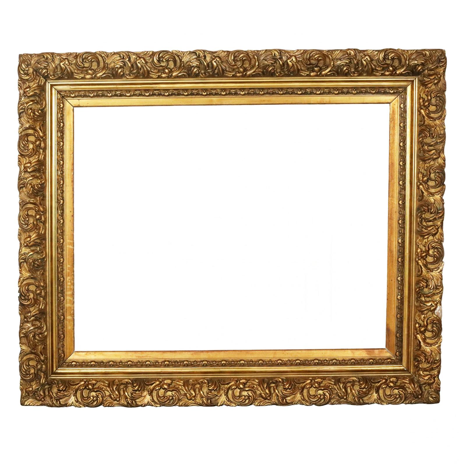 Large gilded wooden frame in the Baroque style. (1 of 3)