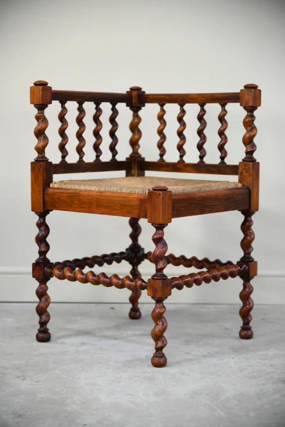 Barley Twist Corner Chair (1 of 9)