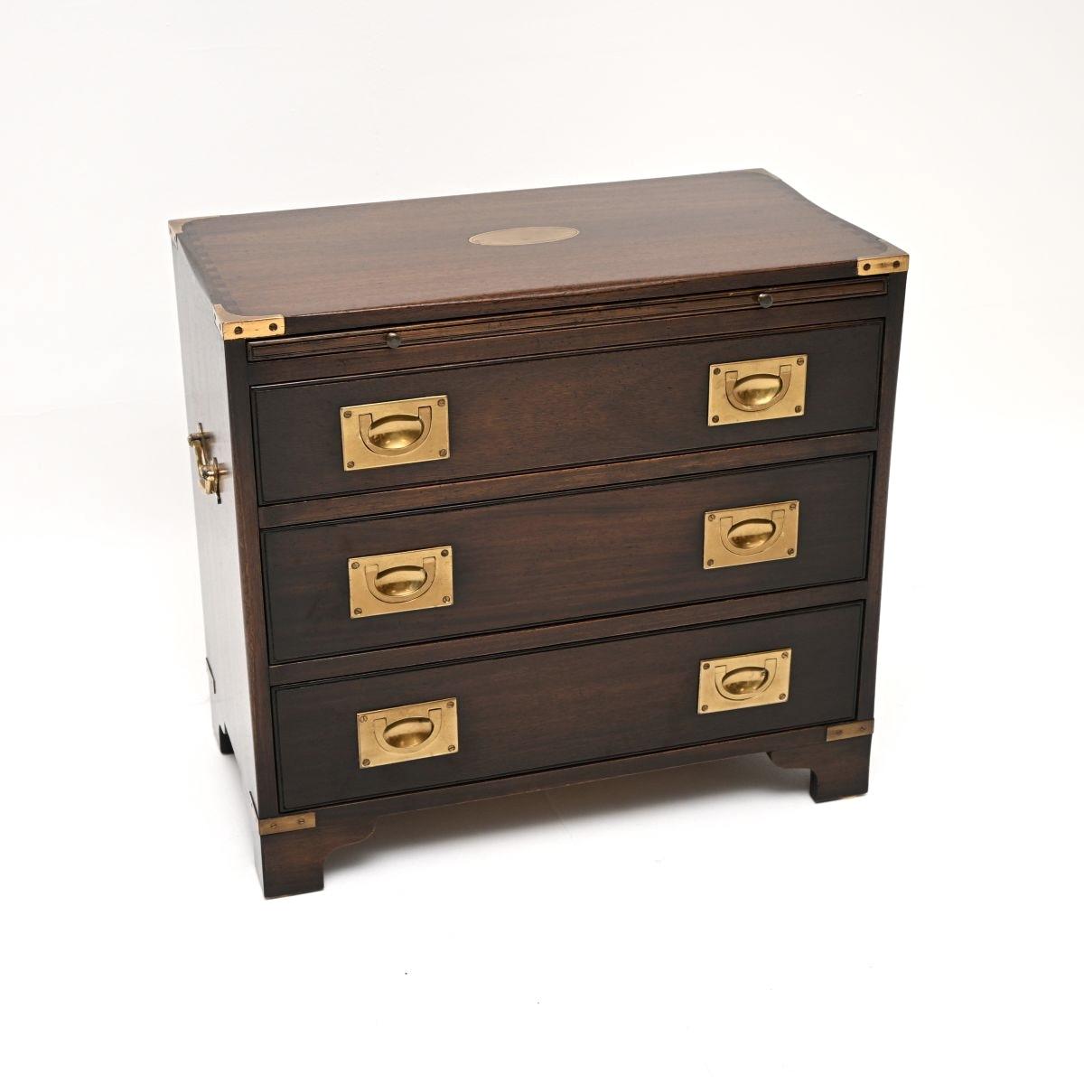 Mahogany Military Campaign Style Chest of Drawers (1 of 10) Mahogany Military Campaign Style Chest of Drawers (1 of 10)