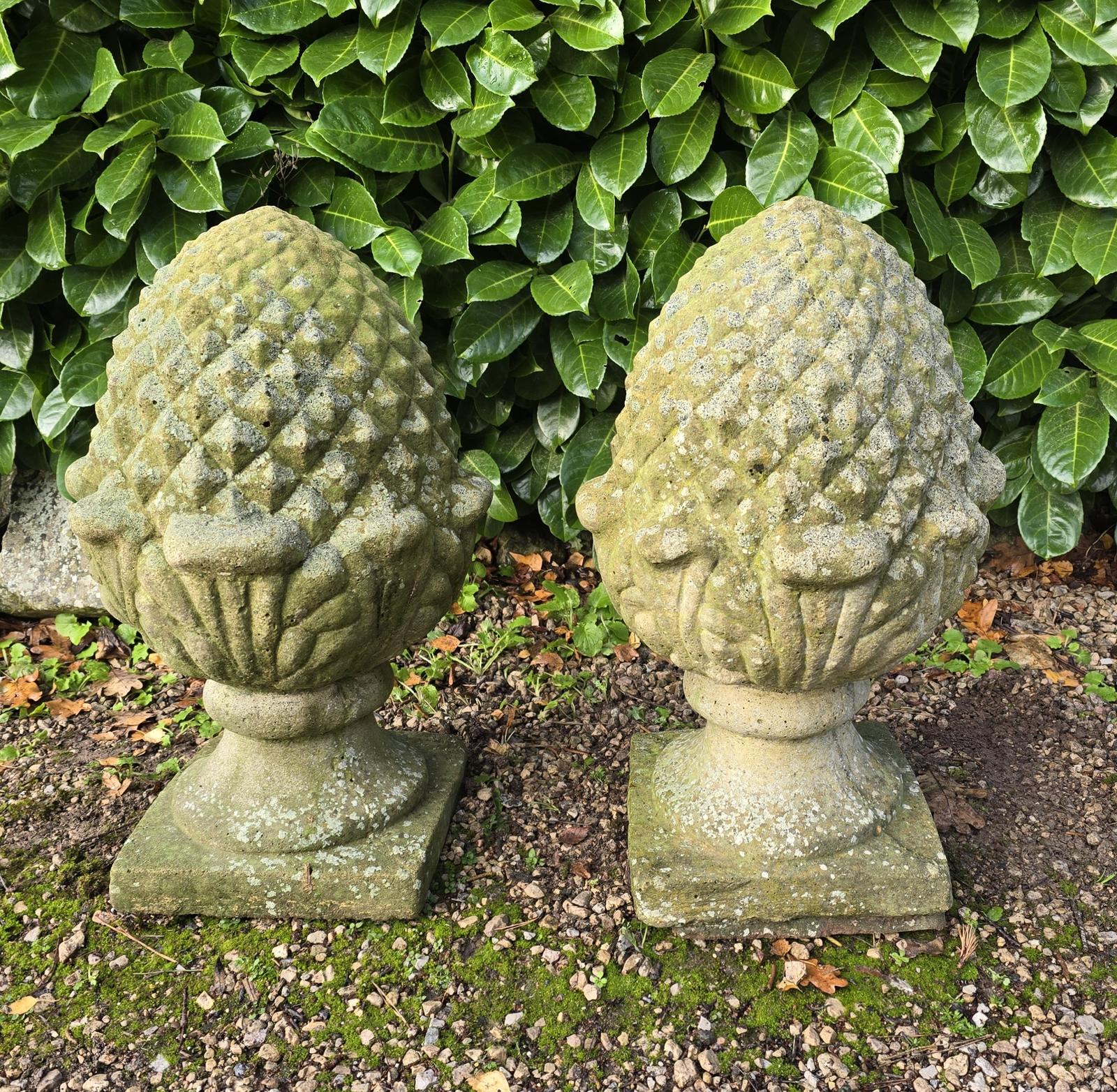Pair Large Architectural Post Acorn Finials (1 of 6)
