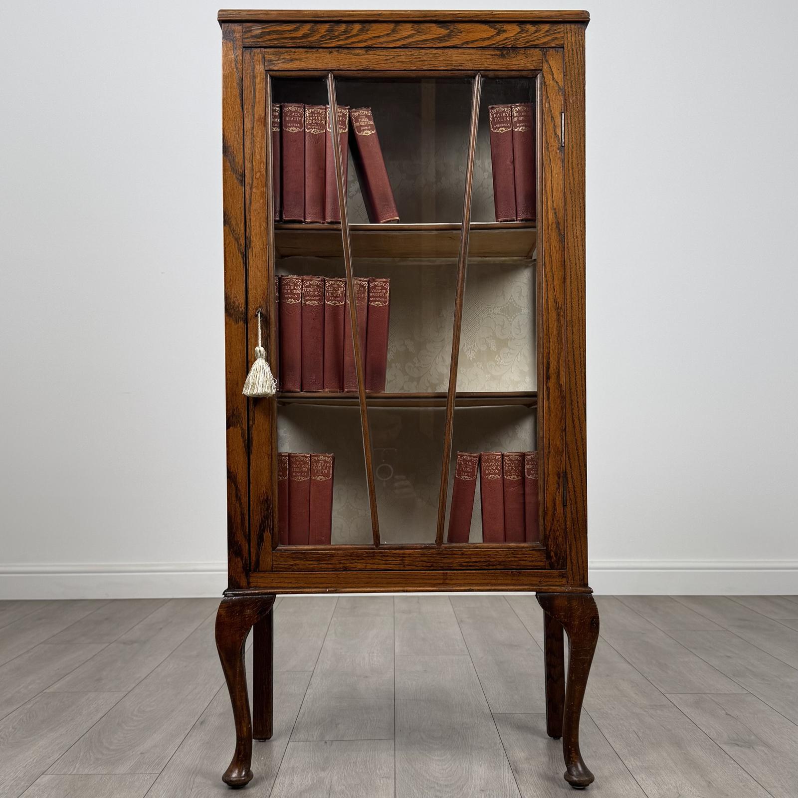 Antique 20th Century Small Glazed Oak Display Cabinet (1 of 11)