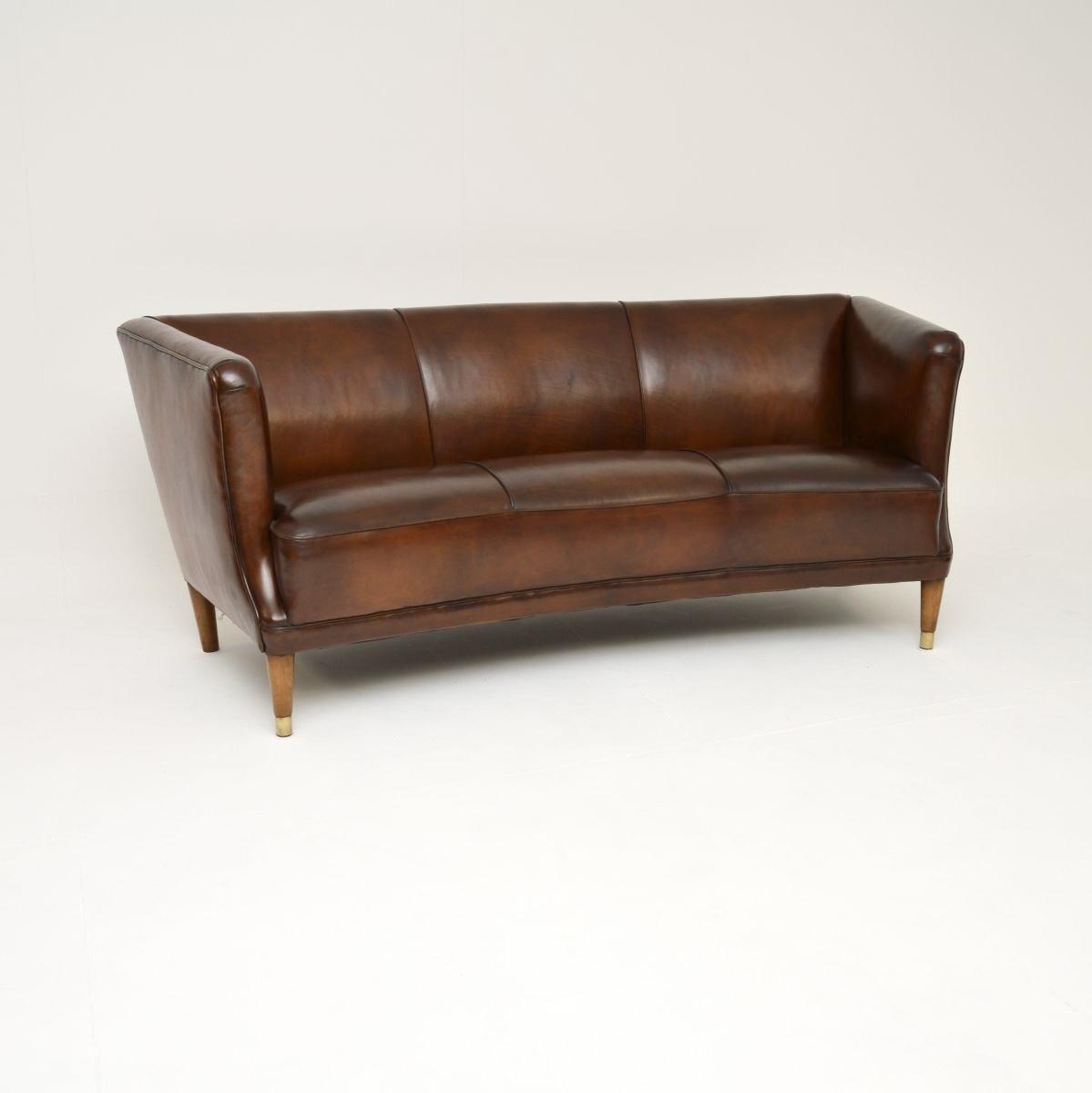 Vintage Danish Cabinetmaker Leather Sofa (1 of 12)