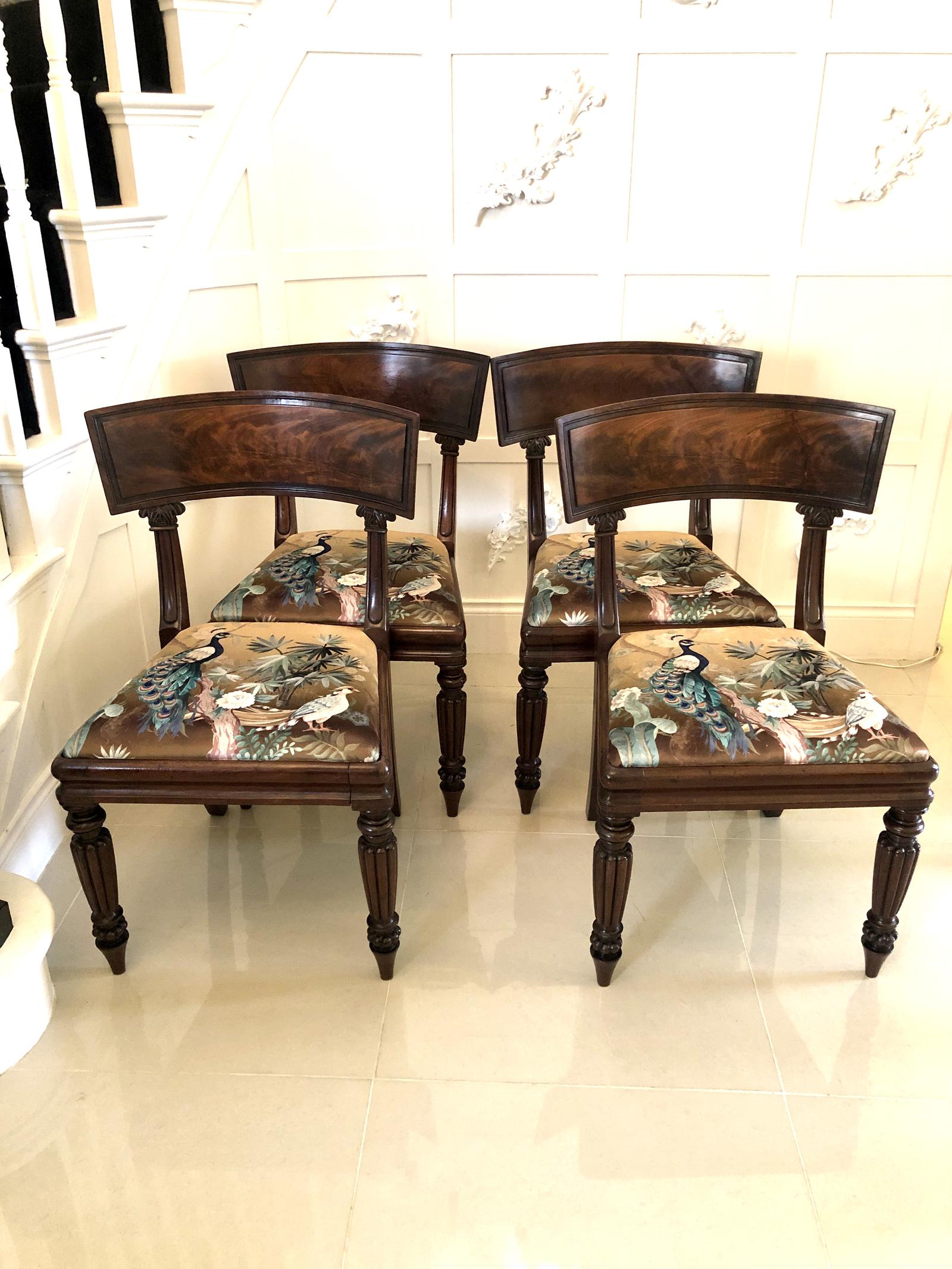 Fine Quality Set of Four Antique Mahogany Regency Library Chairs (1 of 11) Fine Quality Set of Four Antique Mahogany Regency Library Chairs (1 of 11)