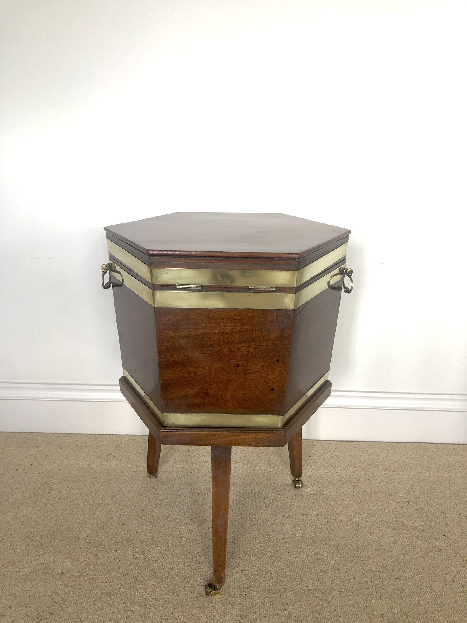 Fine 18th Century Antique George III Mahogany Brass Bound Wine Cooler (1 of 9) Fine 18th Century Antique George III Mahogany Brass Bound Wine Cooler (1 of 9)