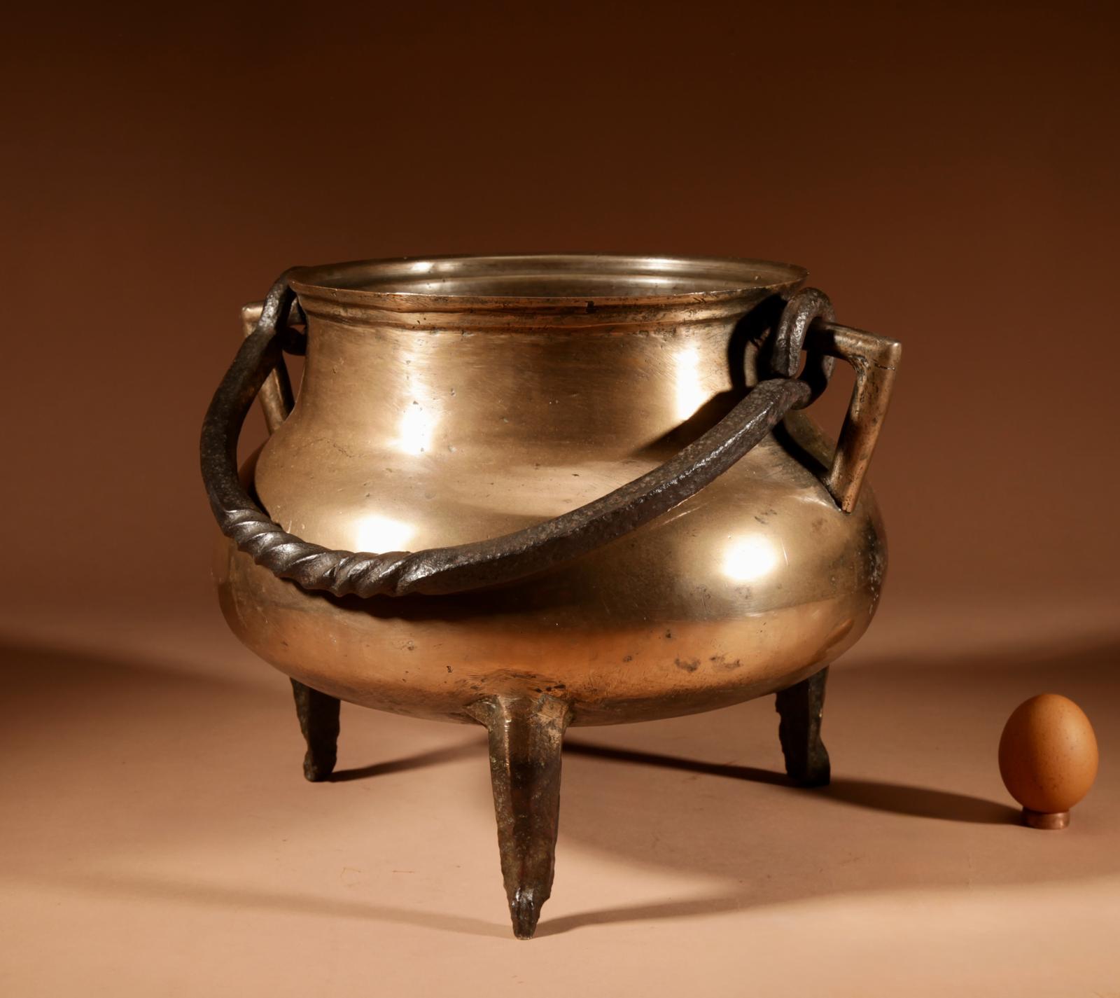 A Large And Interesting Bronze Cauldron, Continental 17th Century. (1 of 11)