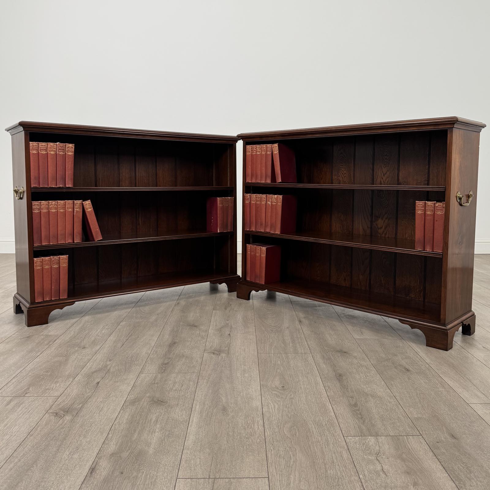 Antique 20th Century Pair Of Open Bookcase’s In Mahogany (1 of 14)