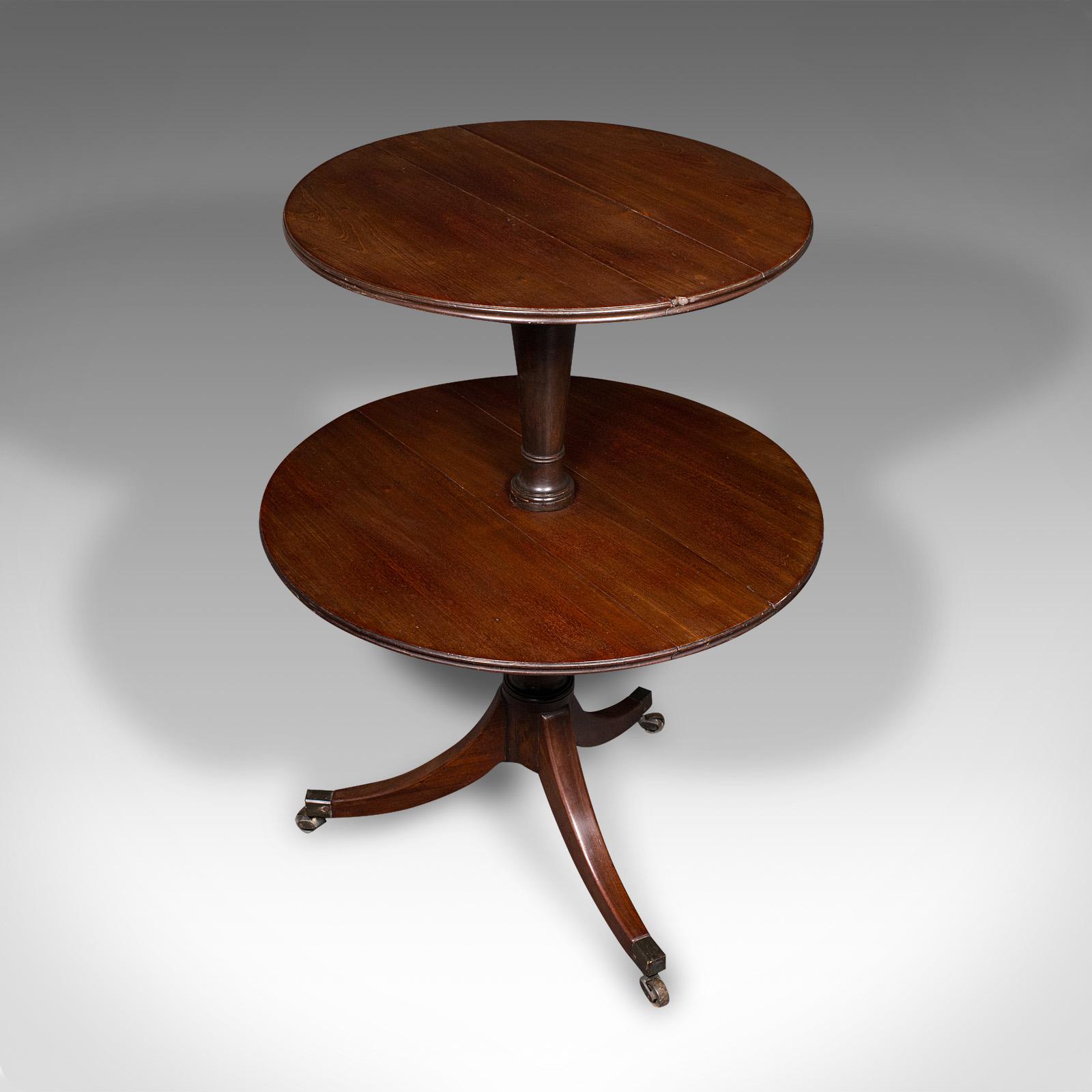 Antique Folding Dumbwaiter, English, Two Tier Serving Stand - Georgian c.1800 (1 of 10)