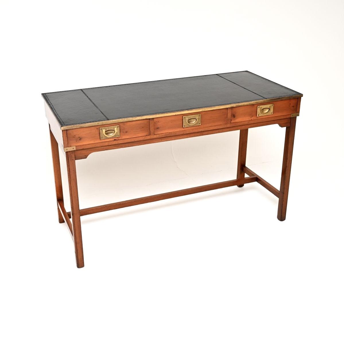 Antique Military Campaign Style Desk in Yew Wood (1 of 9) Antique Military Campaign Style Desk in Yew Wood (1 of 9)