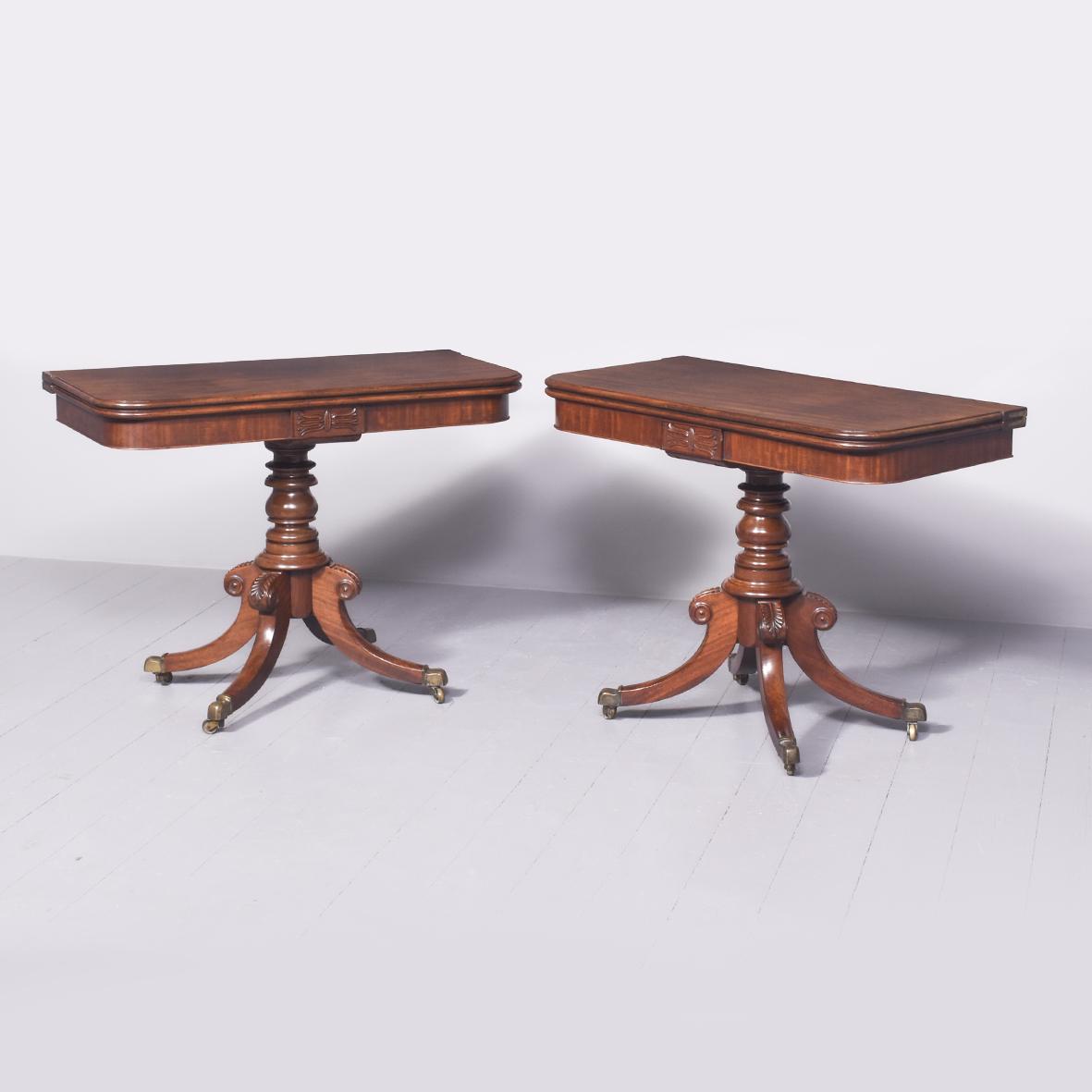 Pair of Regency Card Tables (1 of 10)