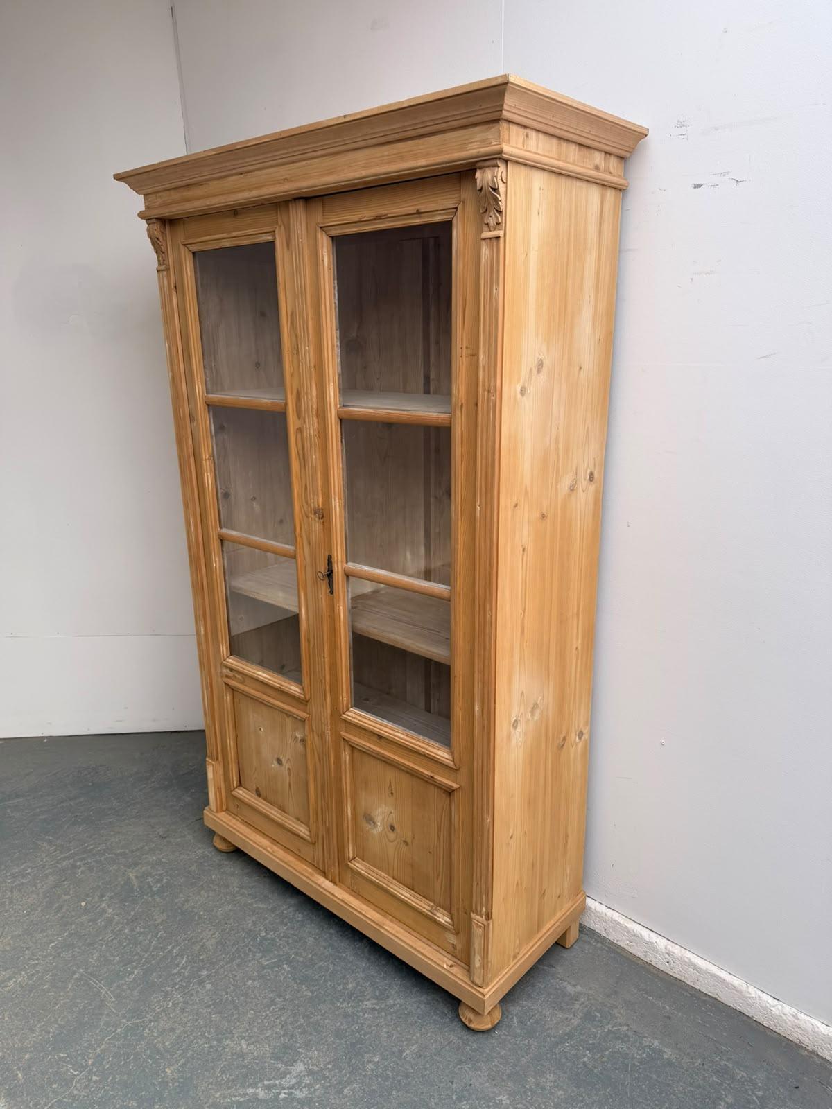 Stunning Victorian Antique Pine Knockdown 2 Door Bookcase wax / paint (1 of 11) Stunning Victorian Antique Pine Knockdown 2 Door Bookcase wax / paint (1 of 11)