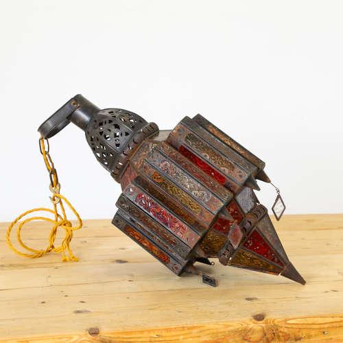 Moroccan Stained Glass Lantern c.1920 - Absolutely Stunning (1 of 8)