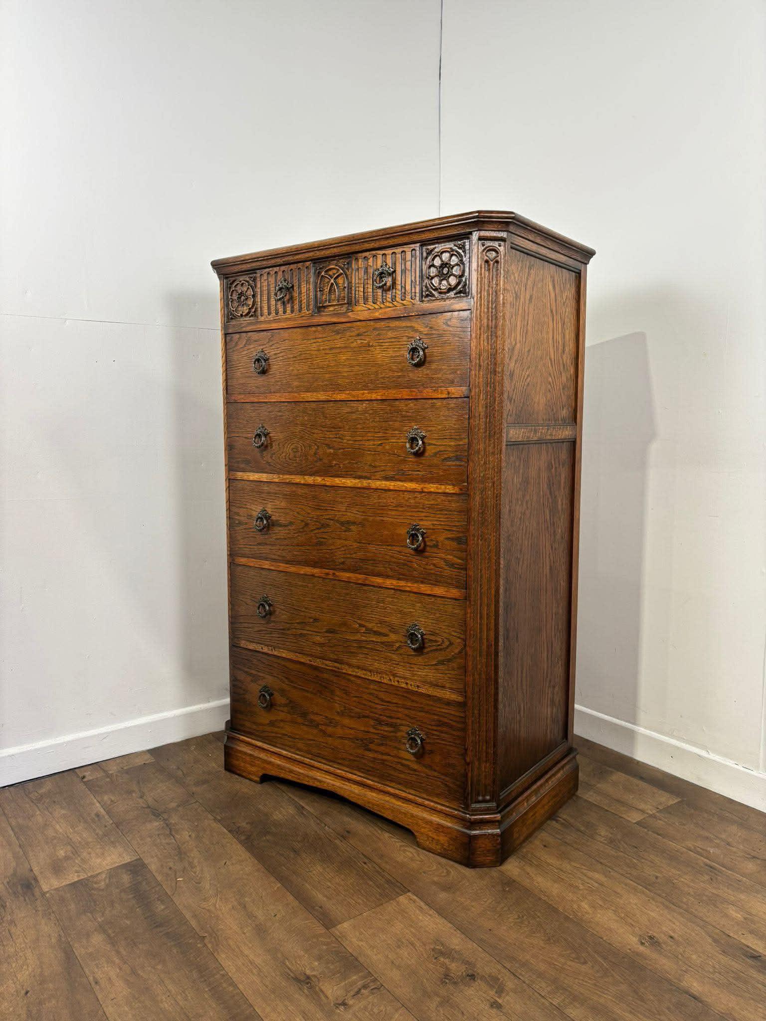 Vintage Oak Chest Of Six Drawers (1 of 14) Vintage Oak Chest Of Six Drawers (1 of 14)