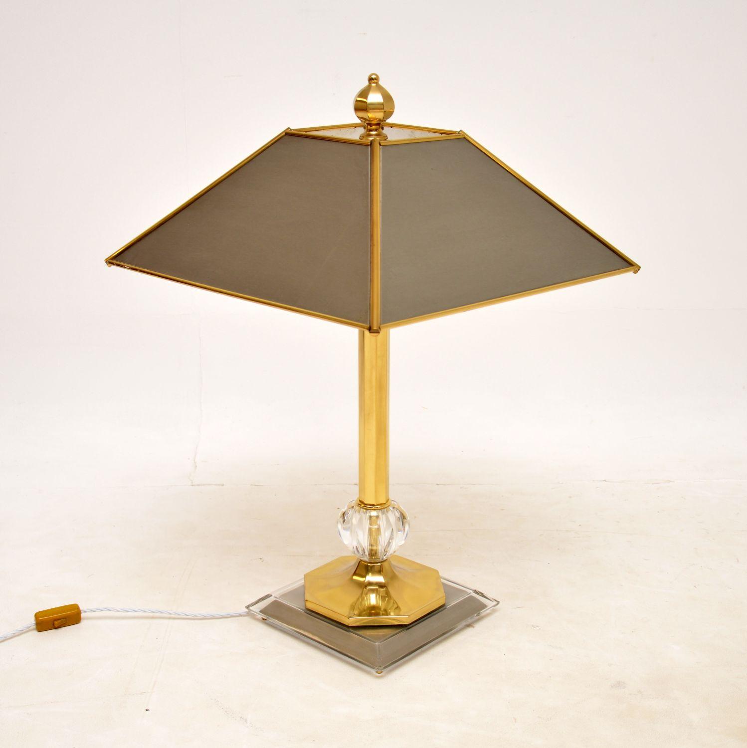 1970s Large Vintage Brass & Steel Table Lamp (1 of 10) 1970s Large Vintage Brass & Steel Table Lamp (1 of 10)