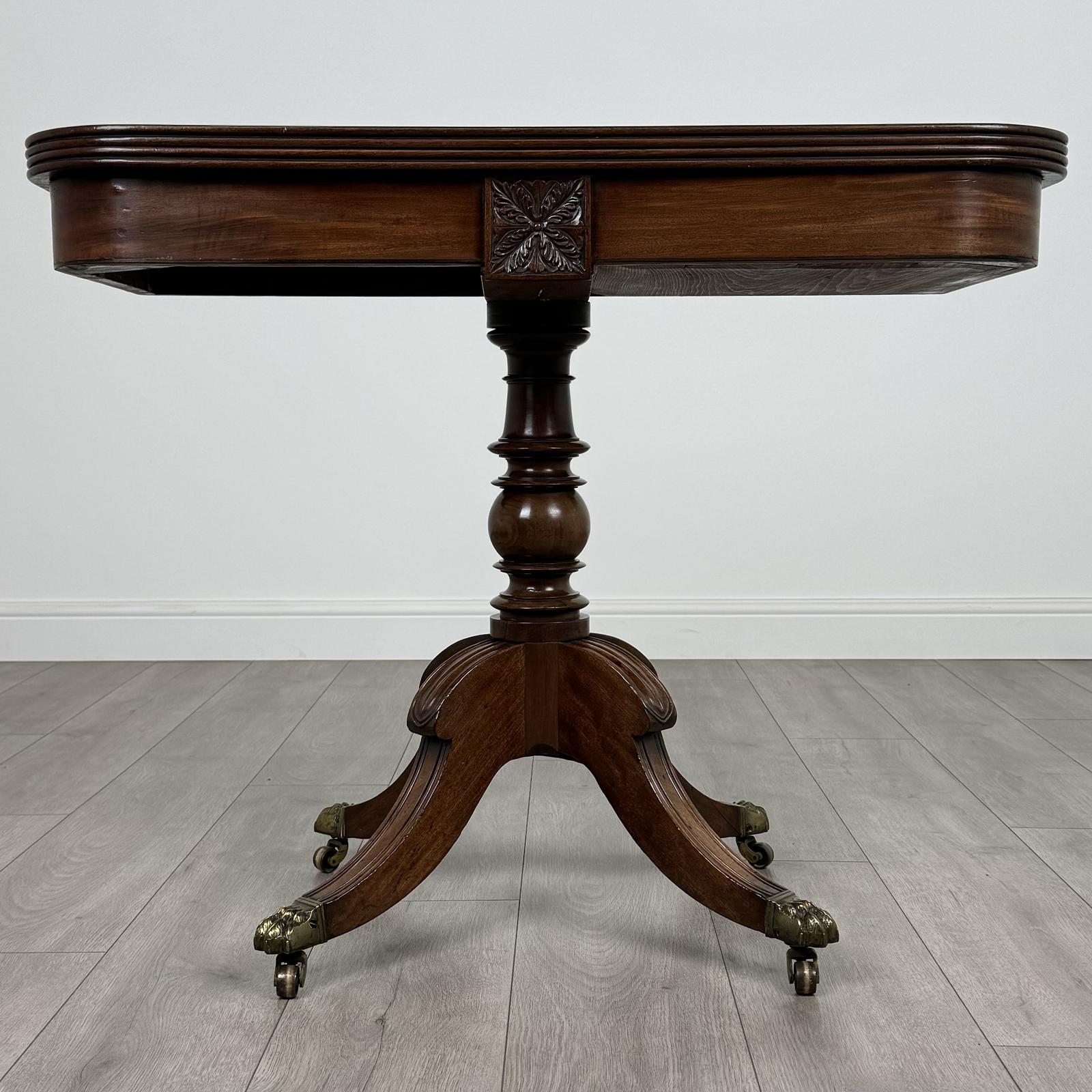Antique 19th Century Regency Style Tea Table In Mahogany (1 of 11)