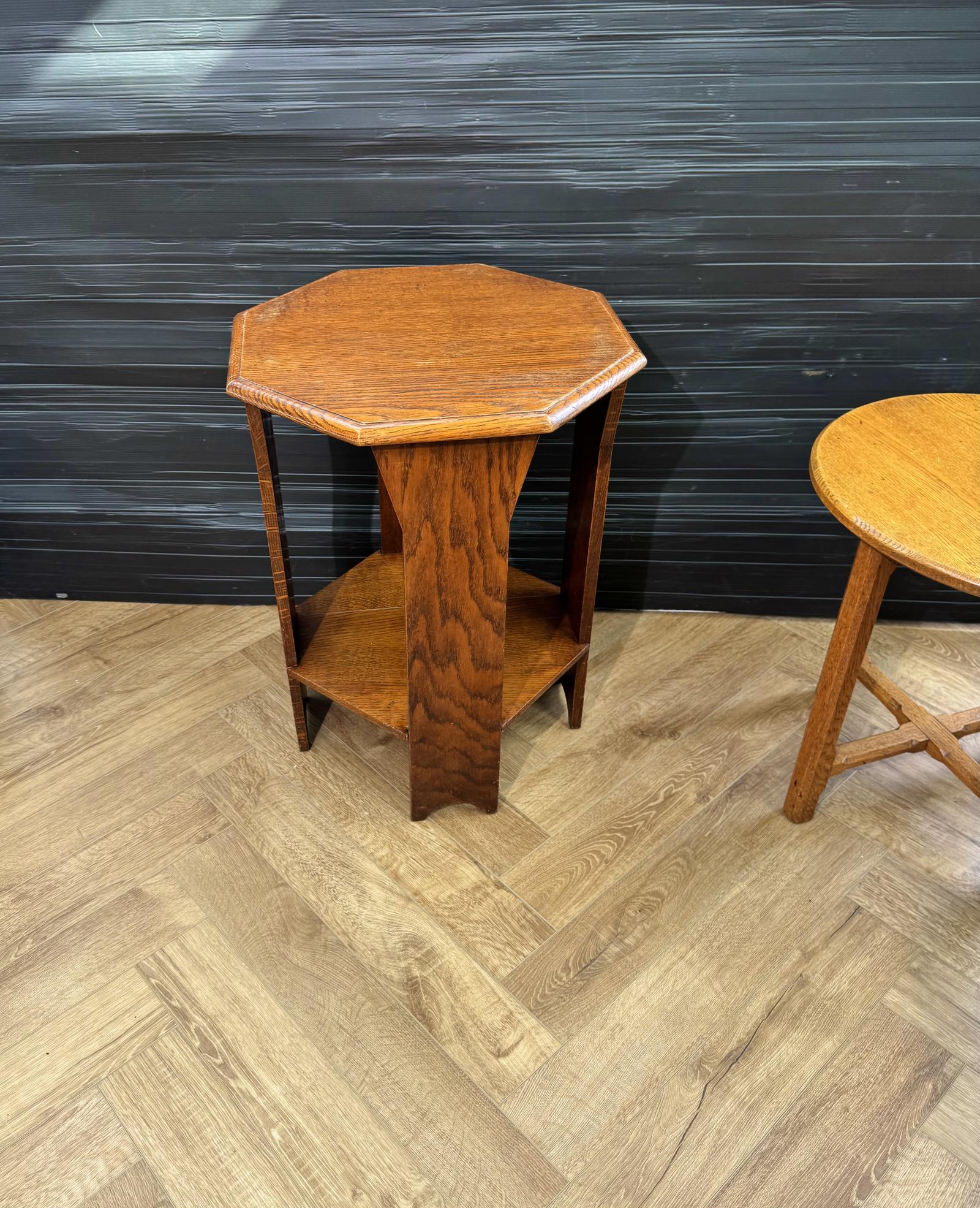 Art Deco Hexagonal Oak Table (1 of 4)