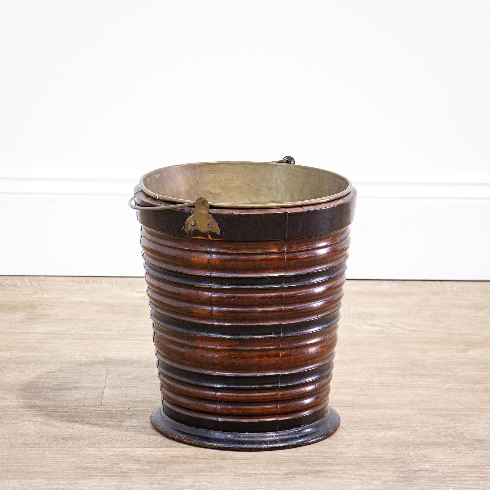 19th Century Peat Bucket with Brass Half Liner (1 of 10) 19th Century Peat Bucket with Brass Half Liner (1 of 10)