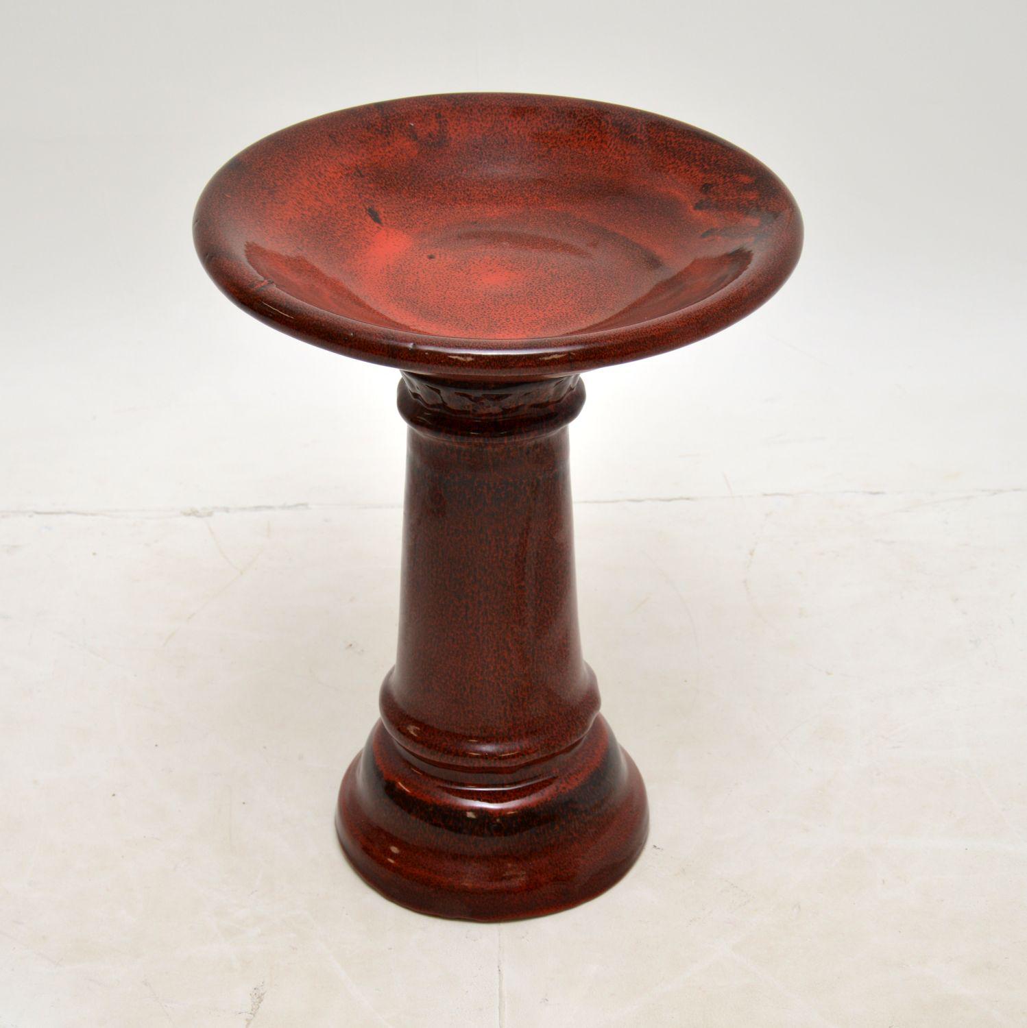 Vintage Pottery Flower Bowl / Bird Bath on Stand (1 of 5) Vintage Pottery Flower Bowl / Bird Bath on Stand (1 of 5)