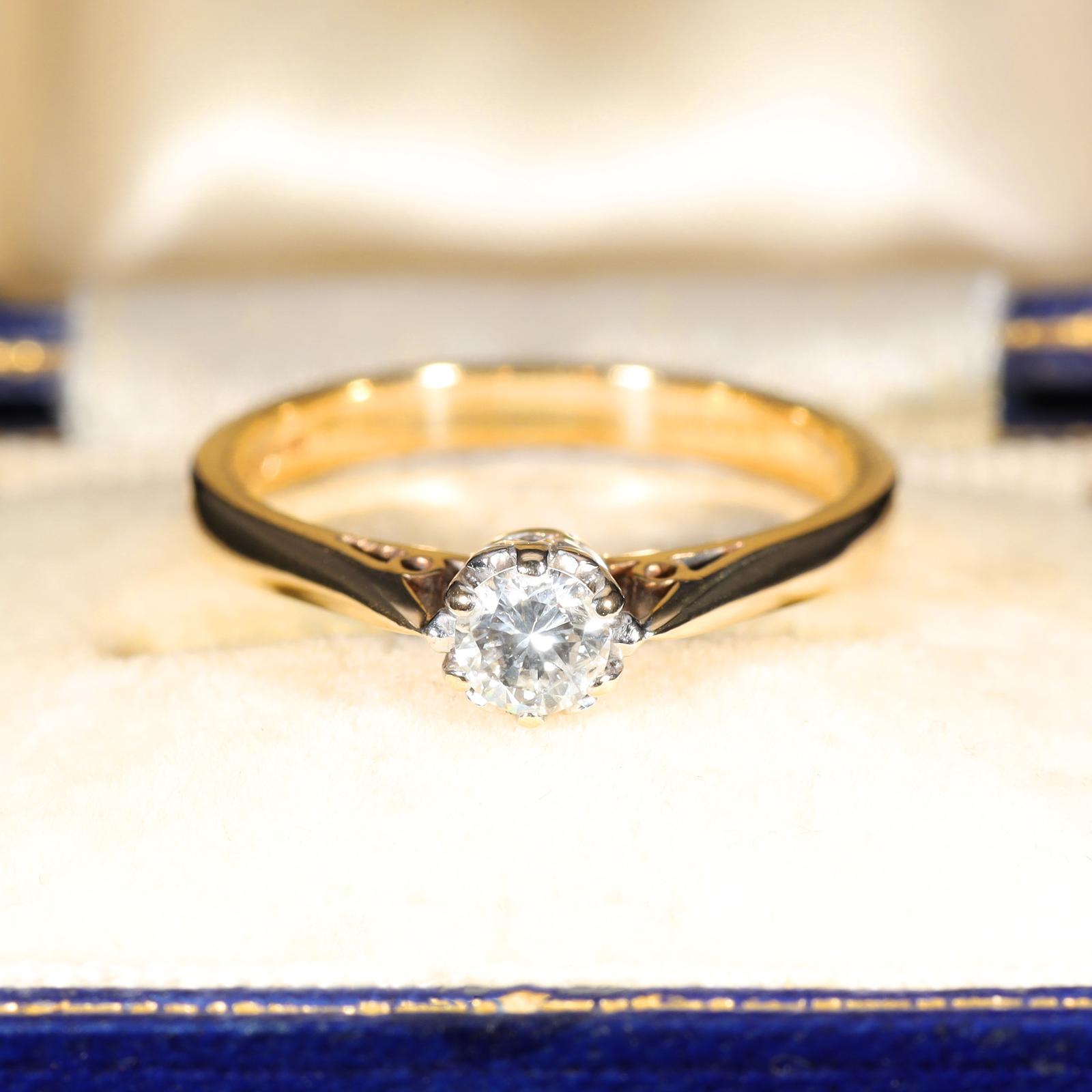 The Vintage Brilliant Cut Diamond Ring (1 of 9)