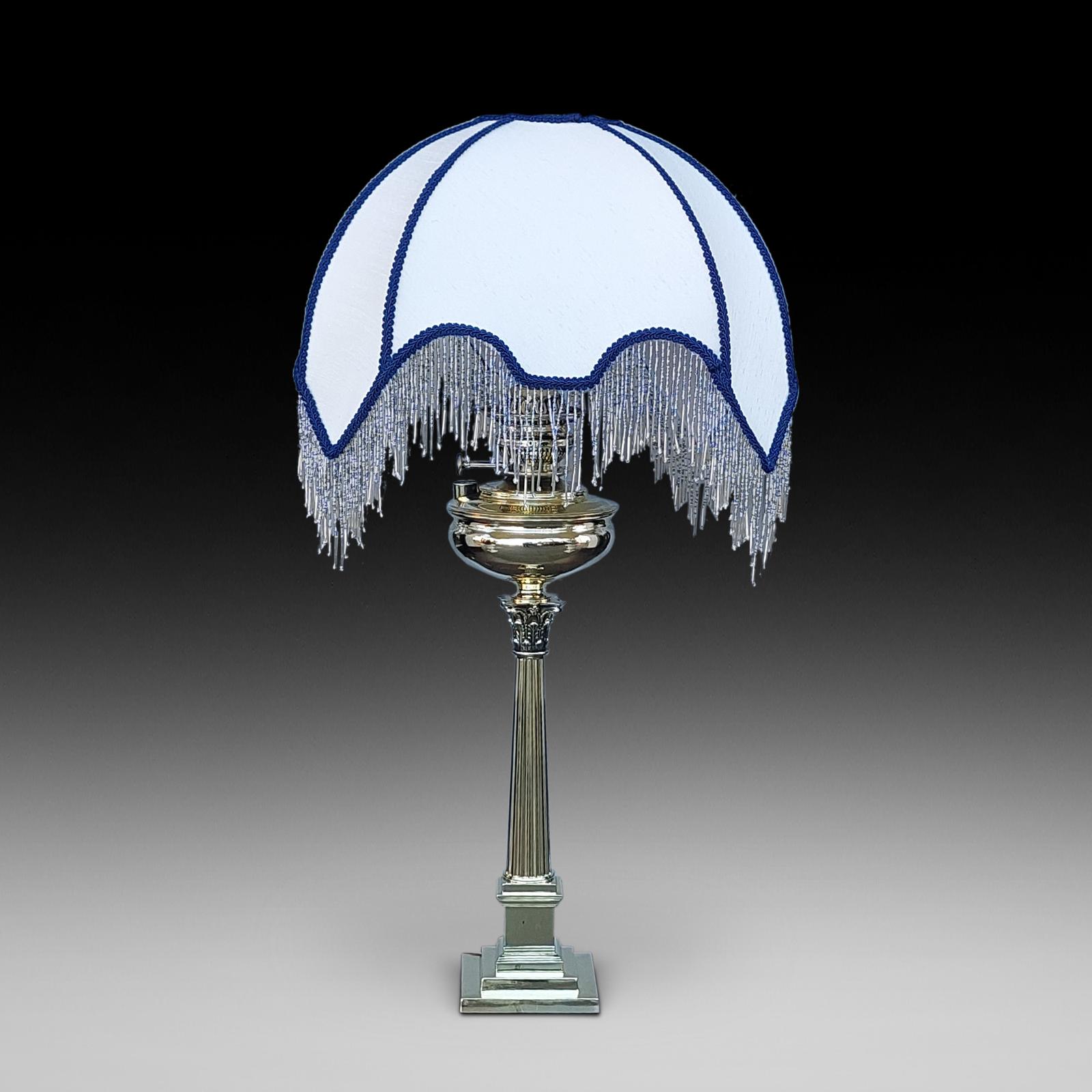 Late 19thc Brass Oil Lamp with Corinthian Column (1 of 12)