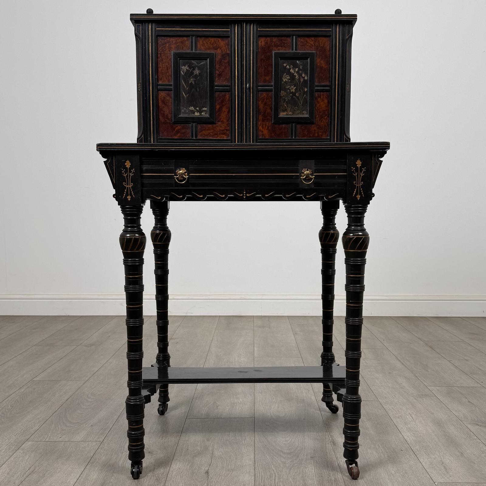 Antique 19th Century Small Victorian Ebonised Cabinet (1 of 12) Antique 19th Century Small Victorian Ebonised Cabinet (1 of 12)