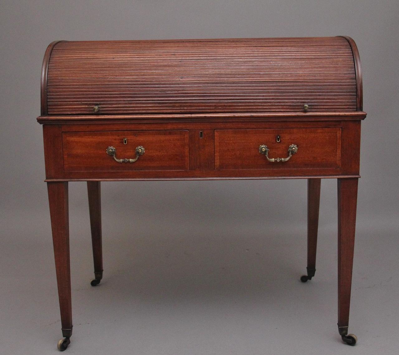 Early 19th Century Mahogany Tambour Desk (1 of 10)