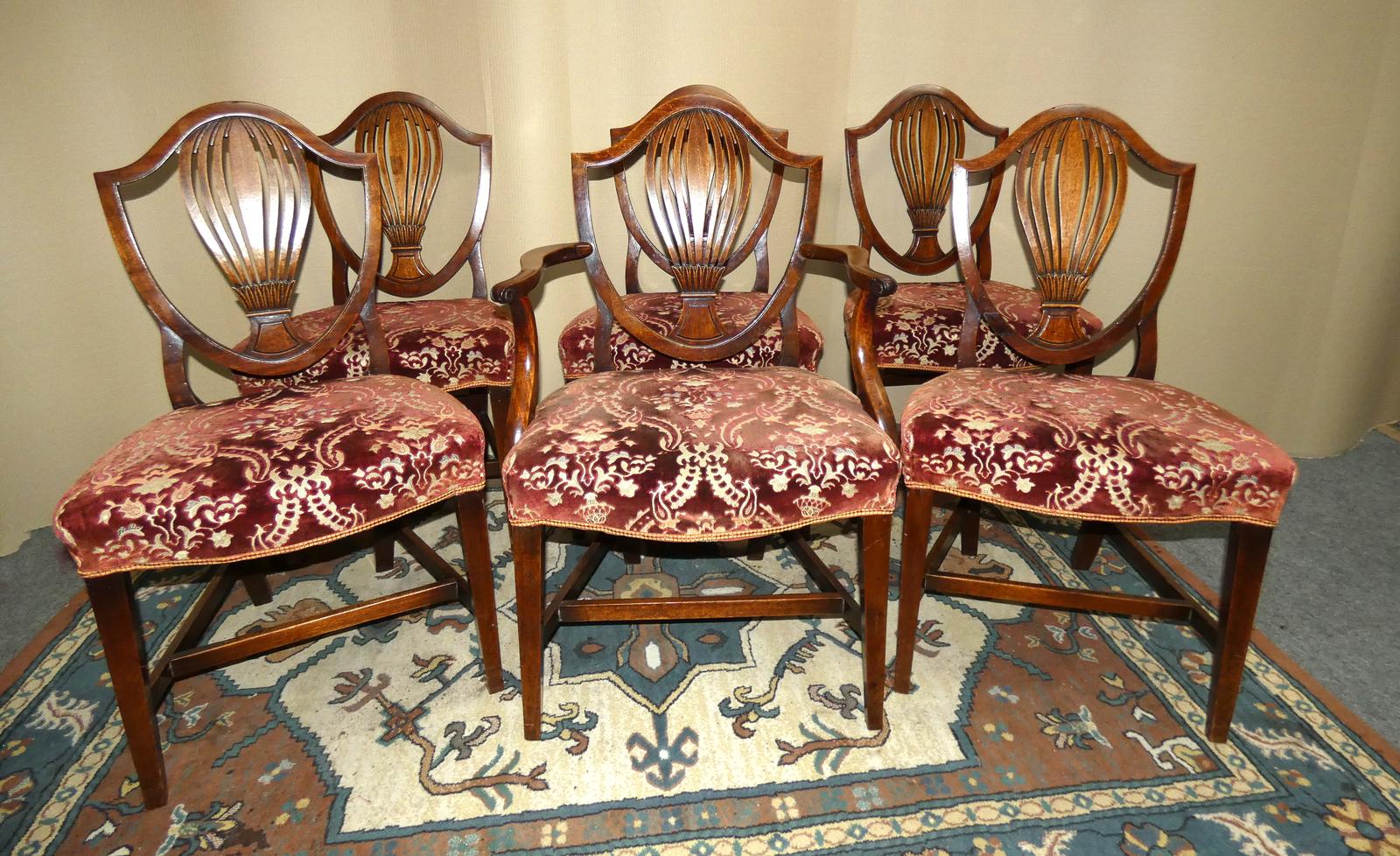 Set of 6 Hepplewhite Dining Chairs (1 of 6)