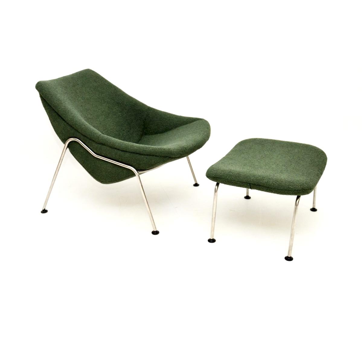Vintage Oyster Armchair & Foot Stool (1 of 9) Vintage Oyster Armchair & Foot Stool (1 of 9)