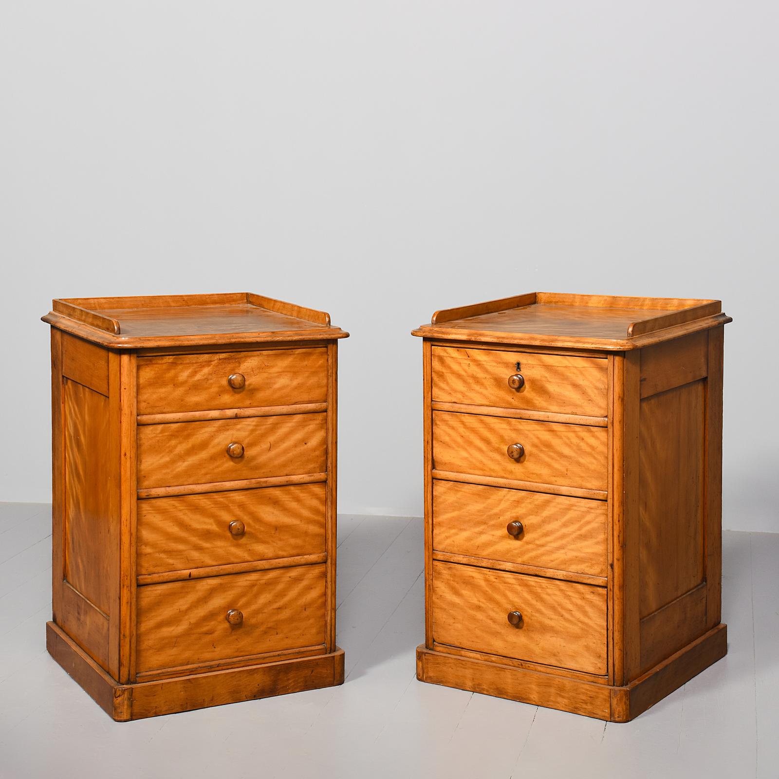 Pair of Mid Victorian Neat-sized Satin Birch Chests of Drawers (1 of 8) Pair of Mid Victorian Neat-sized Satin Birch Chests of Drawers (1 of 8)