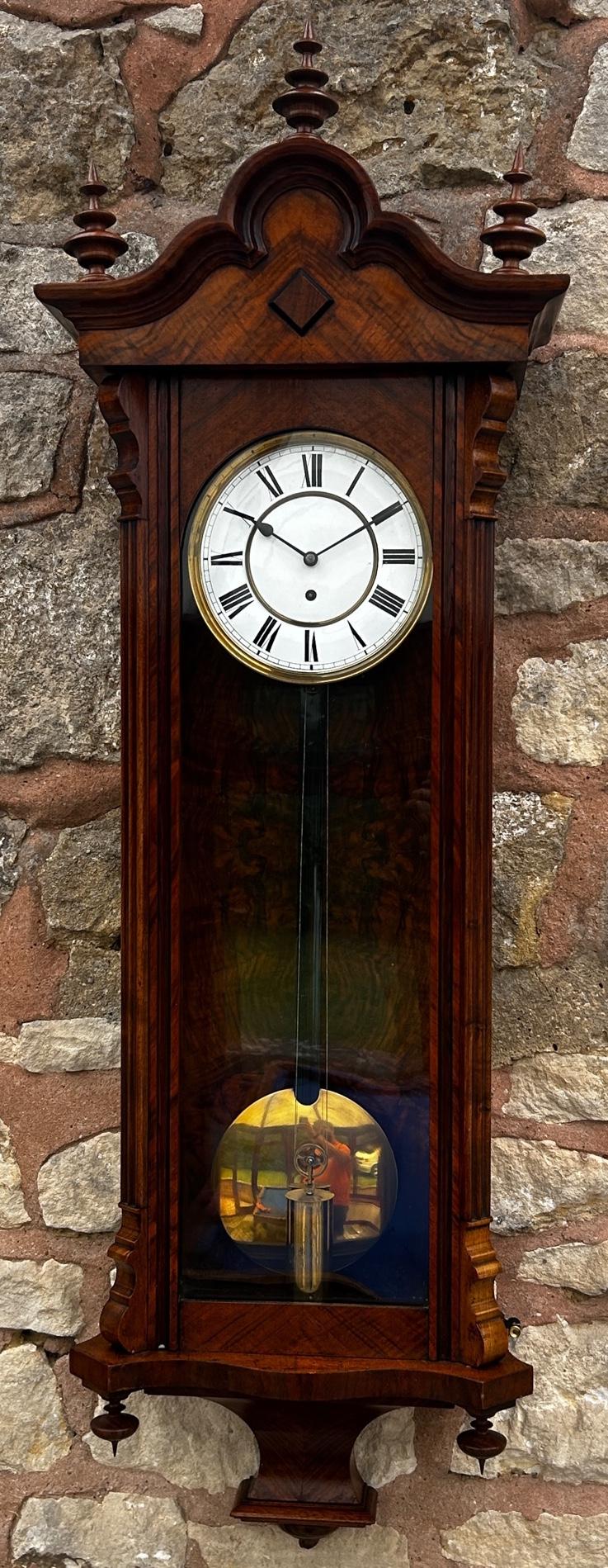 Stunning Antique Vienna Regulator Wall Clock (1 of 14)