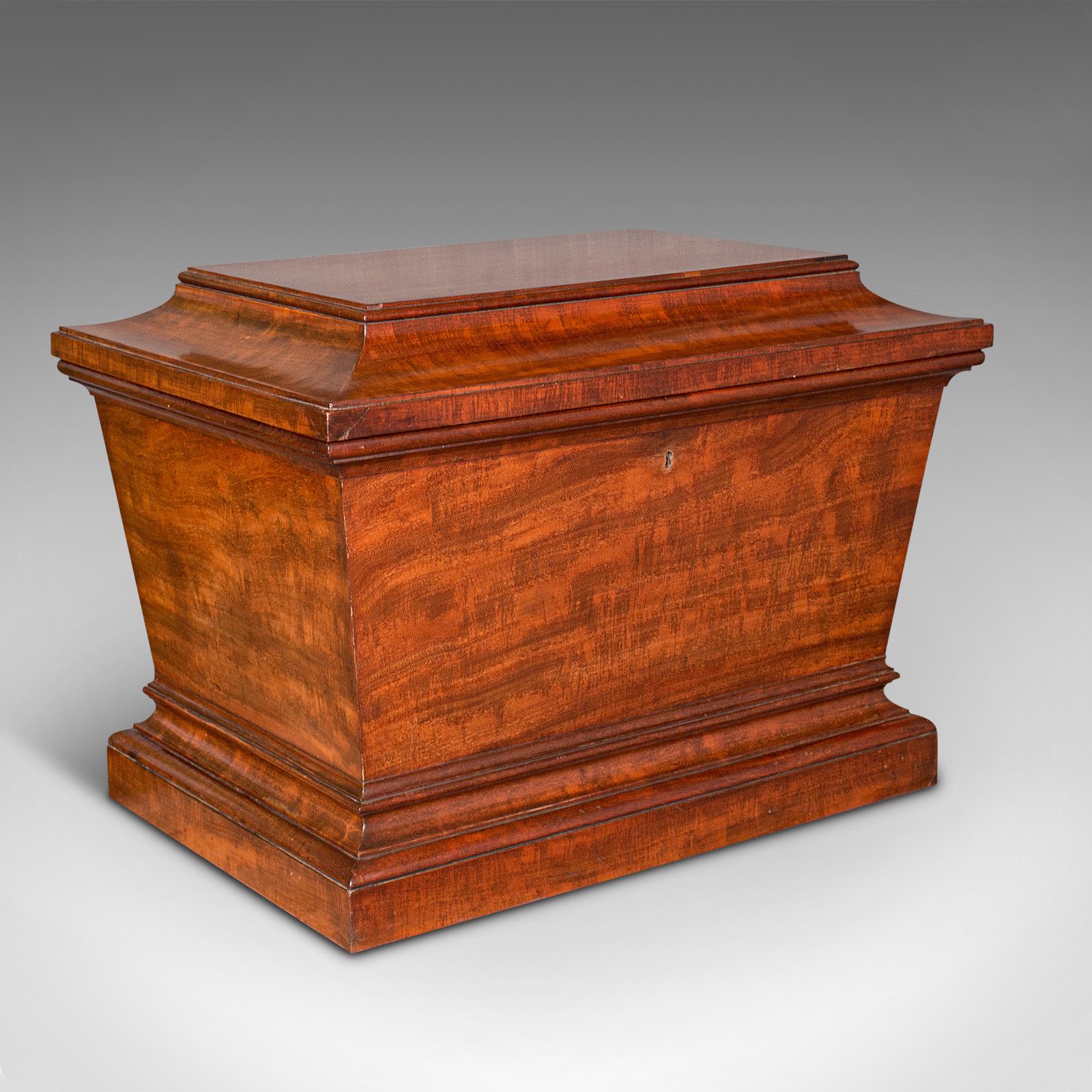 Large Antique Sarcophagus Cellarette, English, Mahogany, Wine Cooler, Regency (1 of 12)