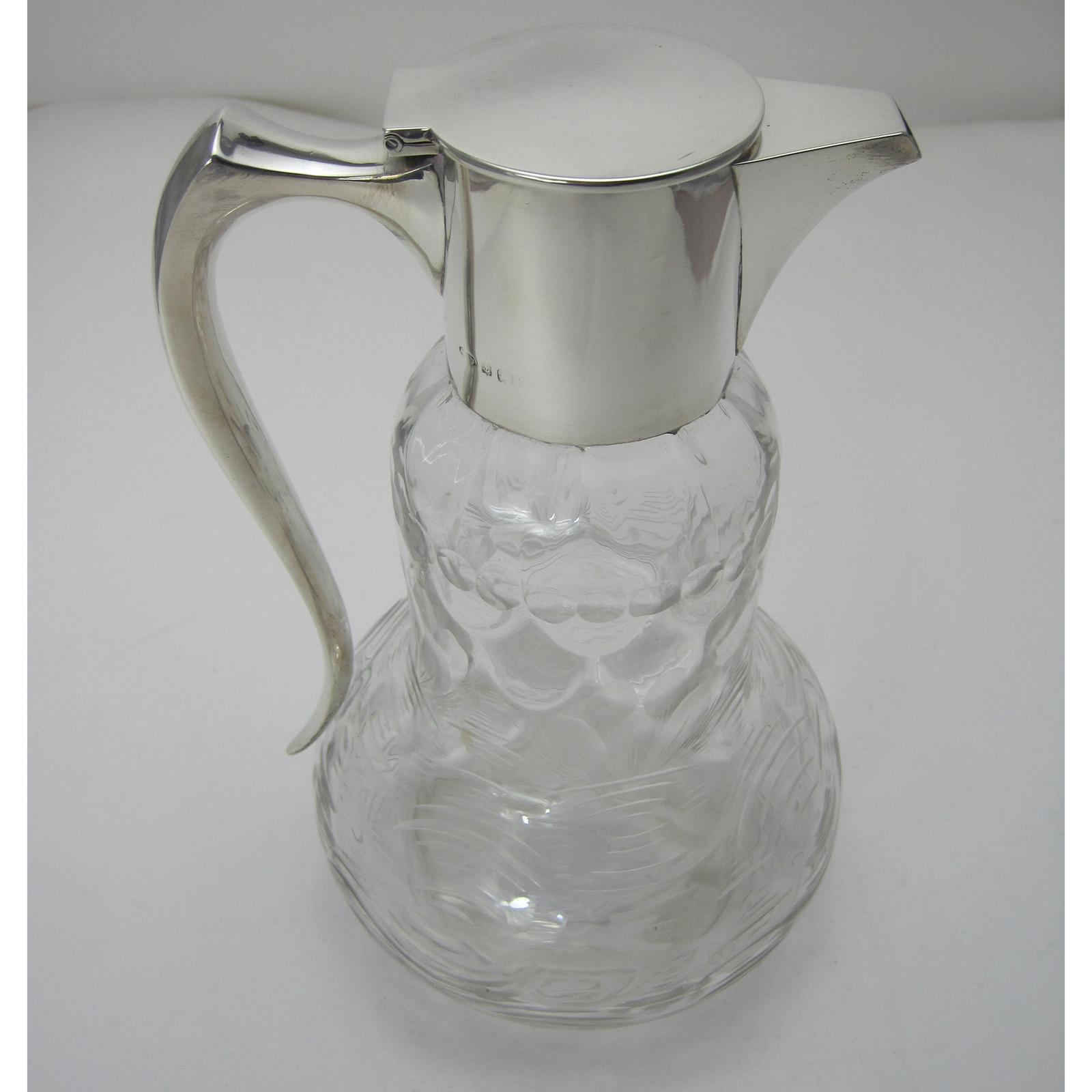 Charming James Dixon & Son Silver Claret Jug with Hinged Lid (1 of 7)