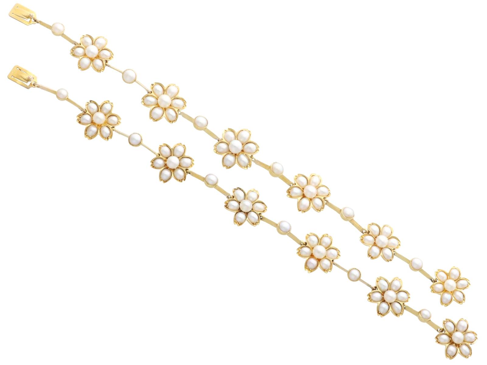 Antique Victorian Pearl and 18k Yellow Gold Necklace / Bracelet Set (1 of 22)