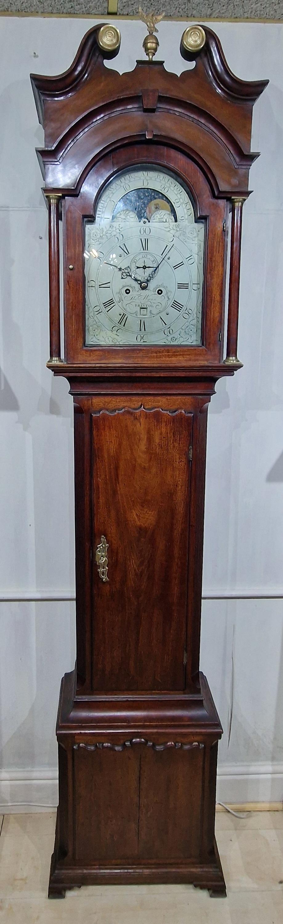 Thomas Wynn of Bristol Moon Phase Longcase Grandfather Clock (1 of 7)