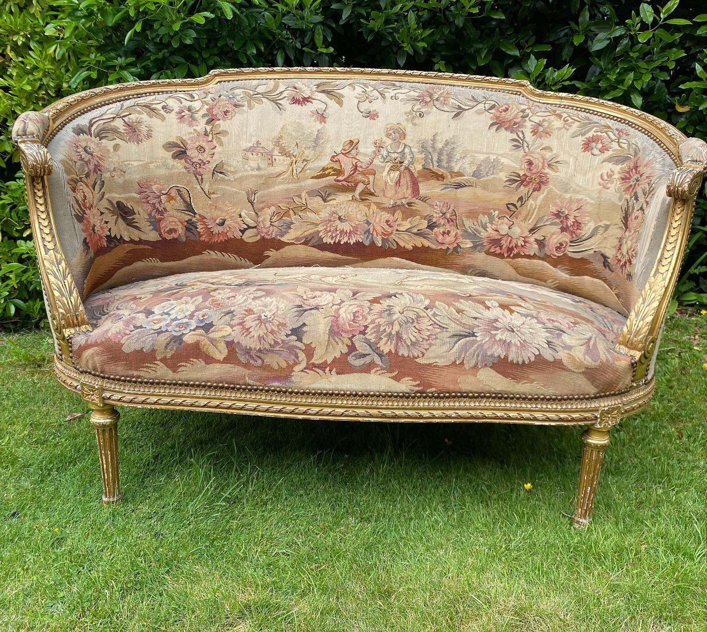 Gilt Needlepoint Sofa (1 of 6) Gilt Needlepoint Sofa (1 of 6)