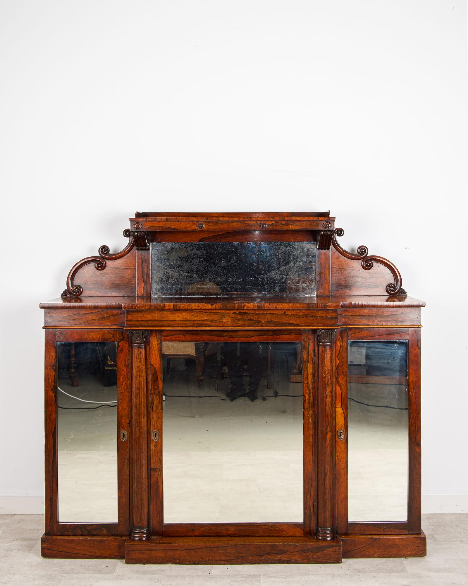 Antique Victorian Rosewood Mirrored Side Cabinet / Chiffonier Display Cabinet (1 of 8) Antique Victorian Rosewood Mirrored Side Cabinet / Chiffonier Display Cabinet (1 of 8)