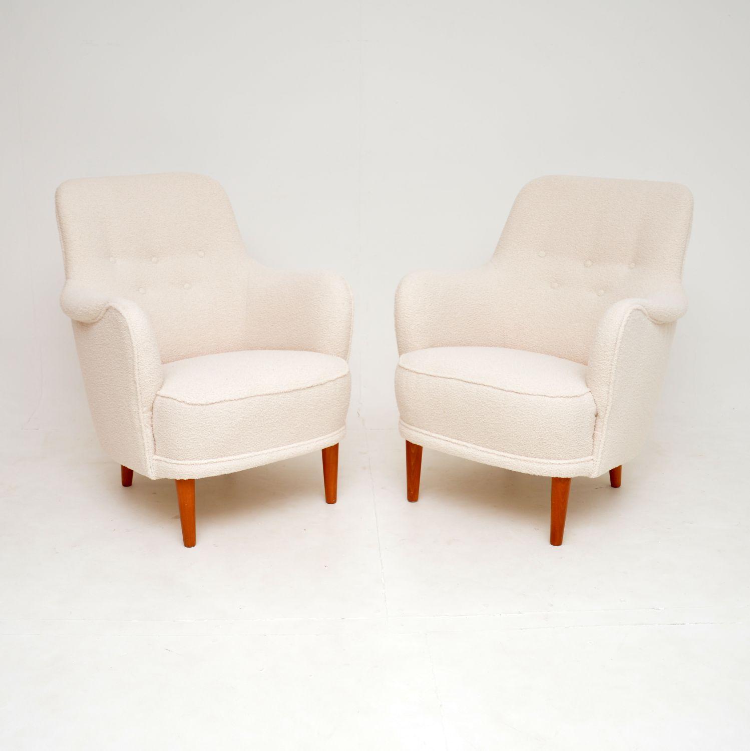 1960's Pair of Vintage Swedish Samsas Armchairs by Carl Malmsten (1 of 9) 1960's Pair of Vintage Swedish Samsas Armchairs by Carl Malmsten (1 of 9)
