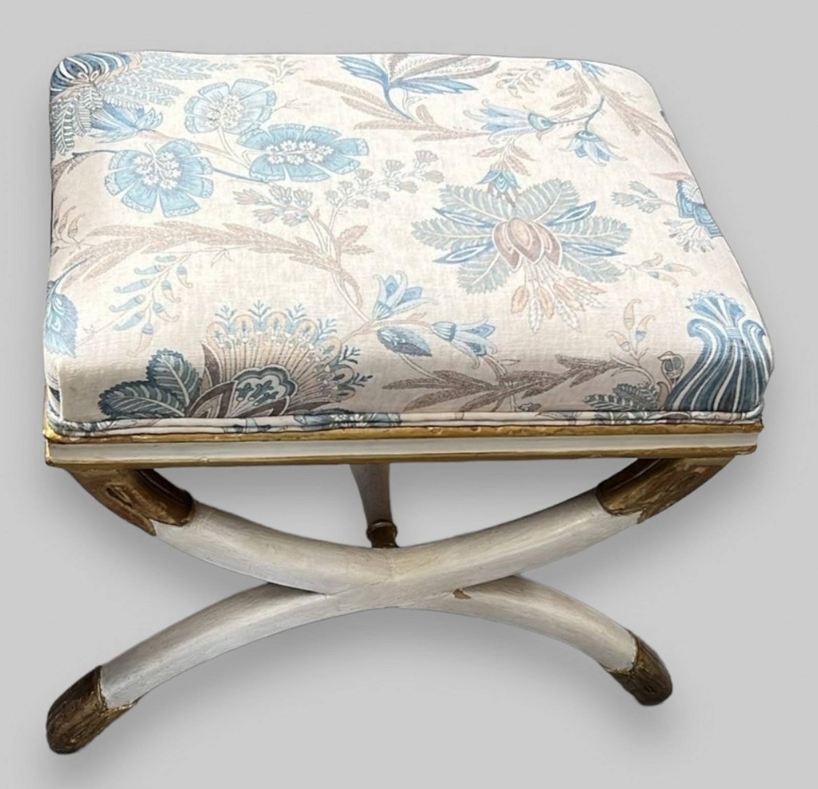 Regency-era Parcel Gilt X-framed Stool (1 of 4)