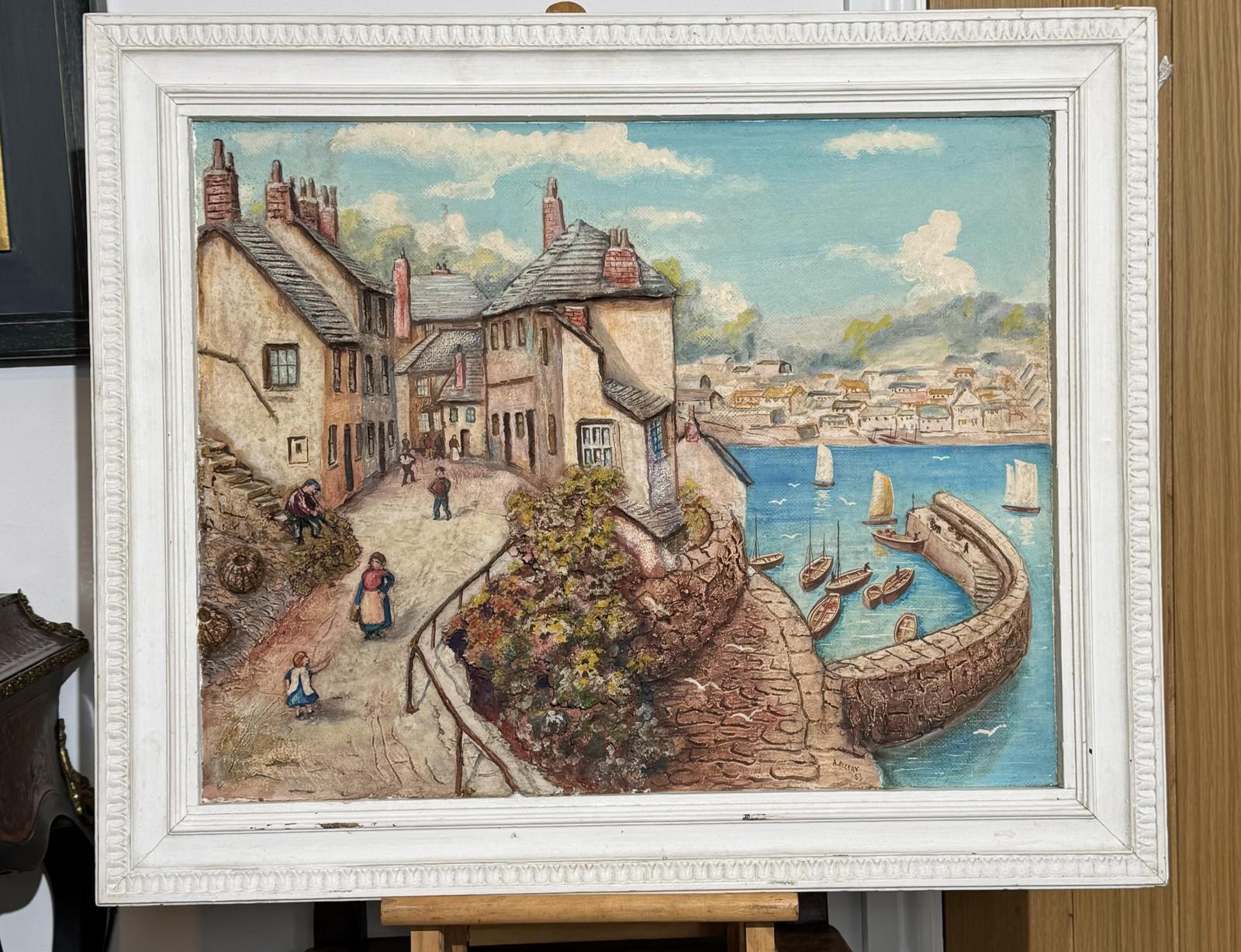 Mixed Media Cornish Harbour Scene by Angus Ellery (1916-1985) (1 of 8)