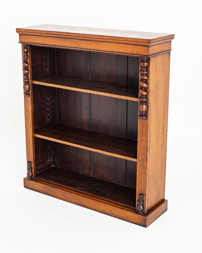 Victorian Oak Open Bookcase (1 of 6)