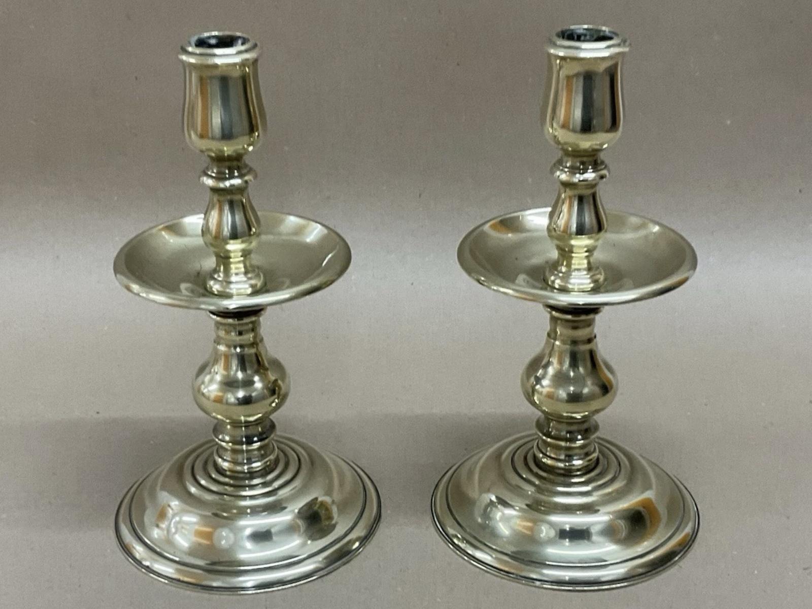 Pair of Victorian Brass Heemskerk Candlesticks 23cm 2.6kg Antique c.1880 (1 of 6) Pair of Victorian Brass Heemskerk Candlesticks 23cm 2.6kg Antique c.1880 (1 of 6)