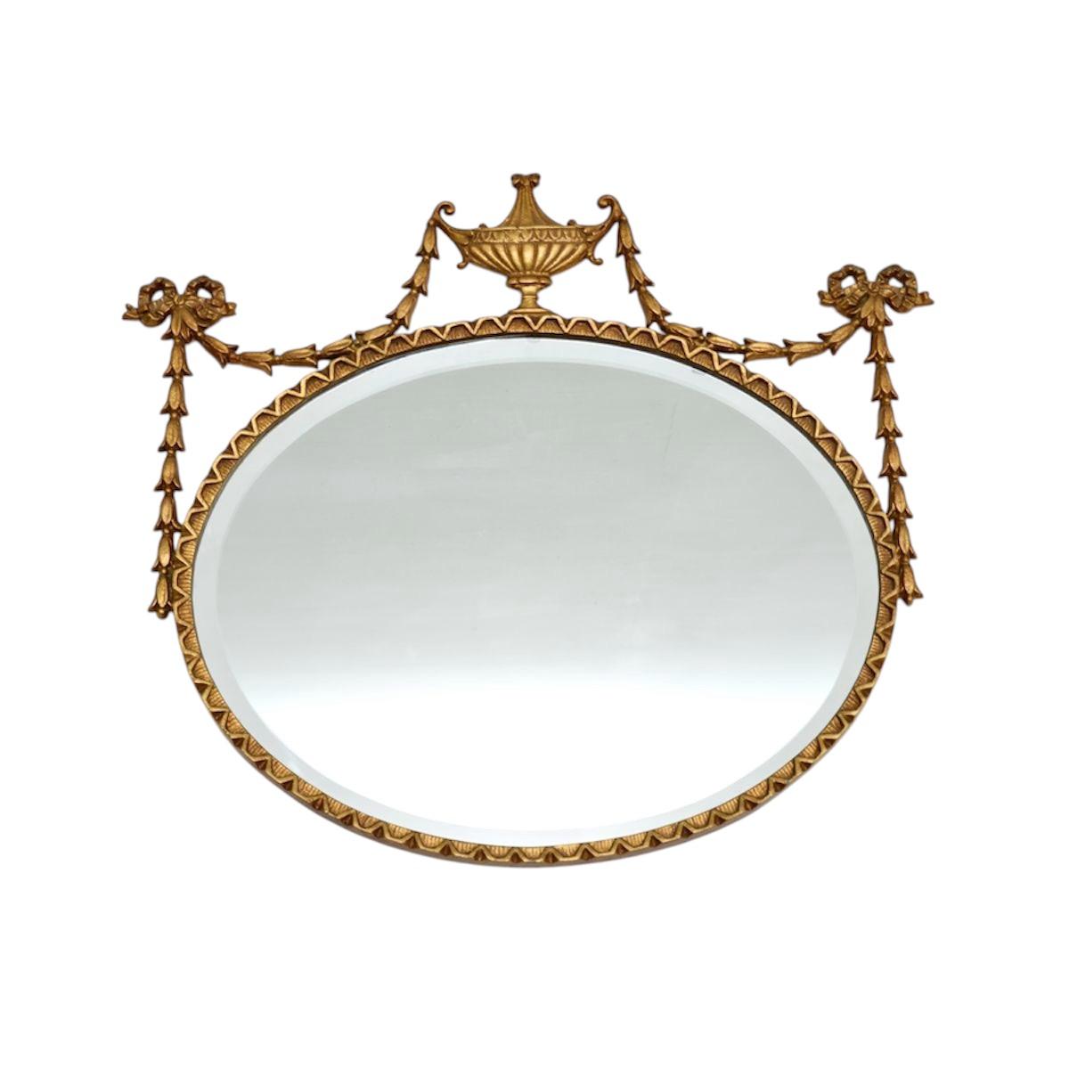 Adam Style Gilt Metal Mirror (1 of 5) Adam Style Gilt Metal Mirror (1 of 5)