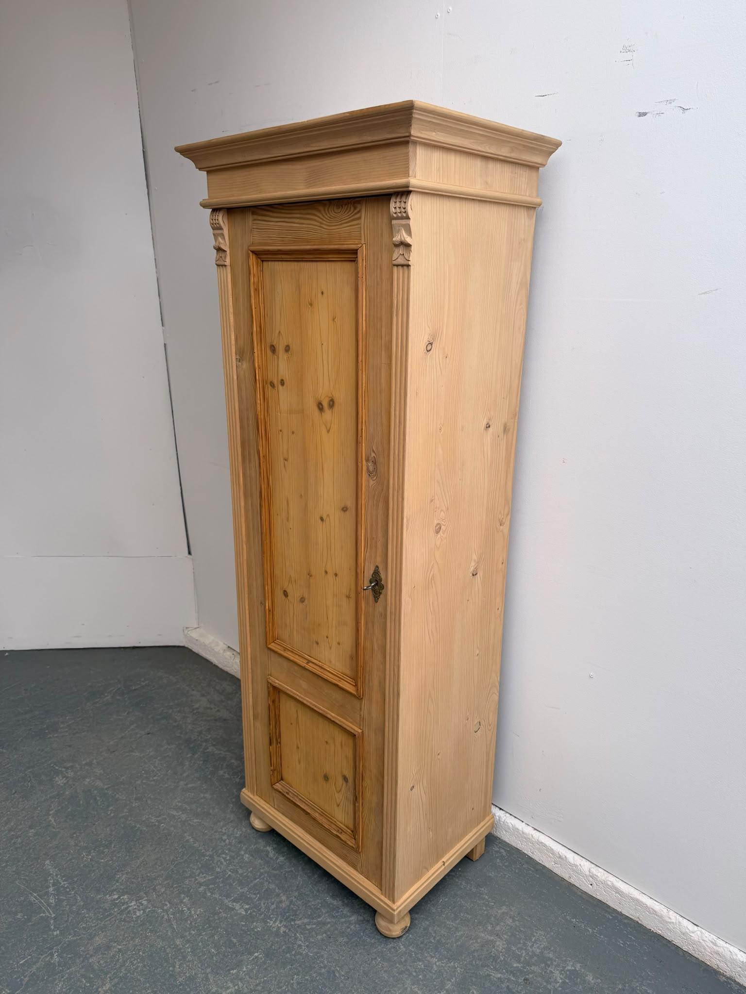 Exceptional Antique Pine Tall 1 Door Linen Storage Cupboard to wax / paint (1 of 10) Exceptional Antique Pine Tall 1 Door Linen Storage Cupboard to wax / paint (1 of 10)