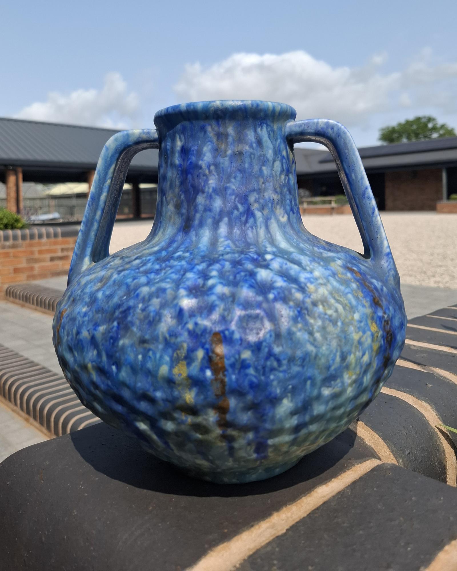 Bretby Art Pottery Cobalt Blue Vase (1 of 4) Bretby Art Pottery Cobalt Blue Vase (1 of 4)