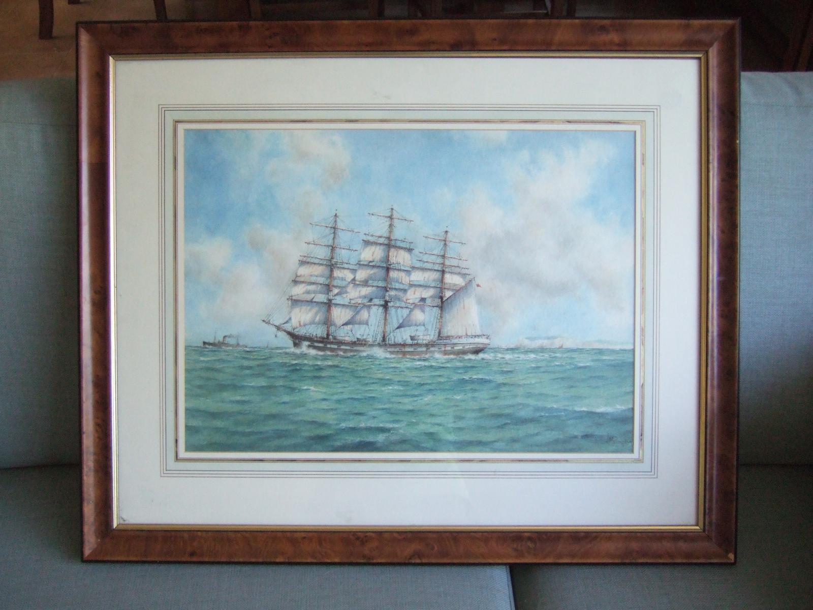 John Millington (1891-1949): Watercolour of a Tea Clipper at Sea (1 of 5) John Millington (1891-1949): Watercolour of a Tea Clipper at Sea (1 of 5)